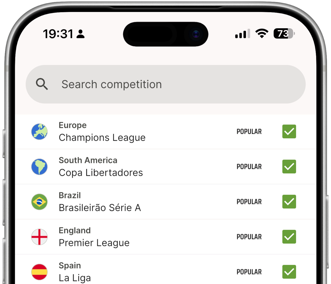 CardapioFC Leagues screenshot
