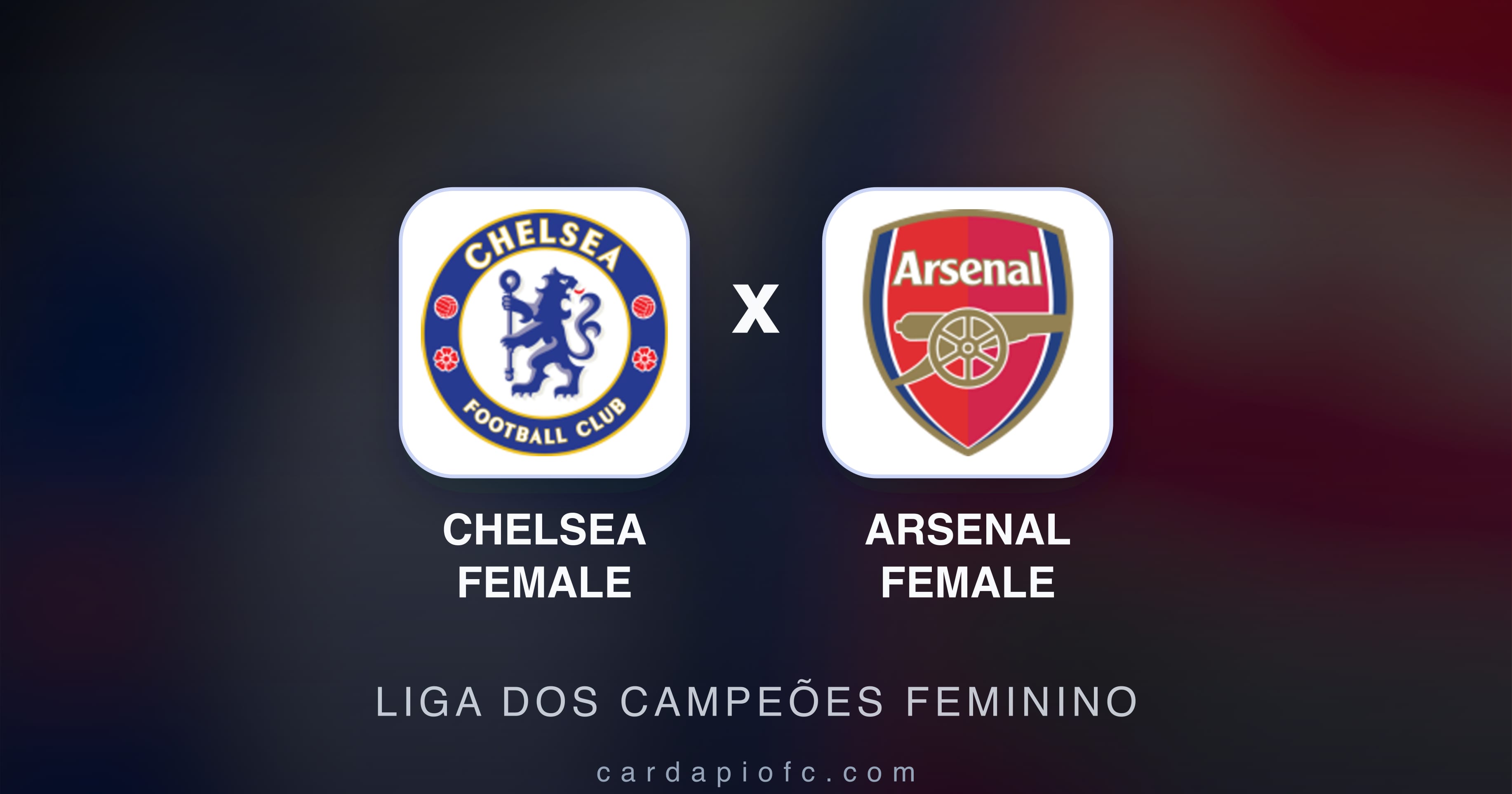 Imagen previa de Chelsea Female vs Arsenal Female (Liga dos Campeões Feminino)