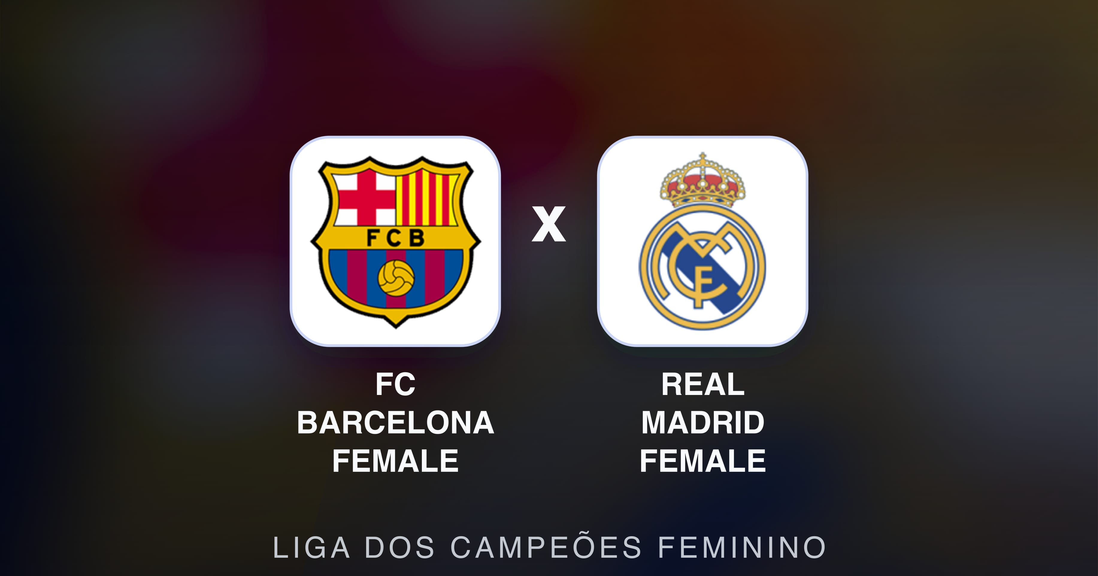 Imagen previa de FC Barcelona Female vs Real Madrid Female (Liga dos Campeões Feminino)