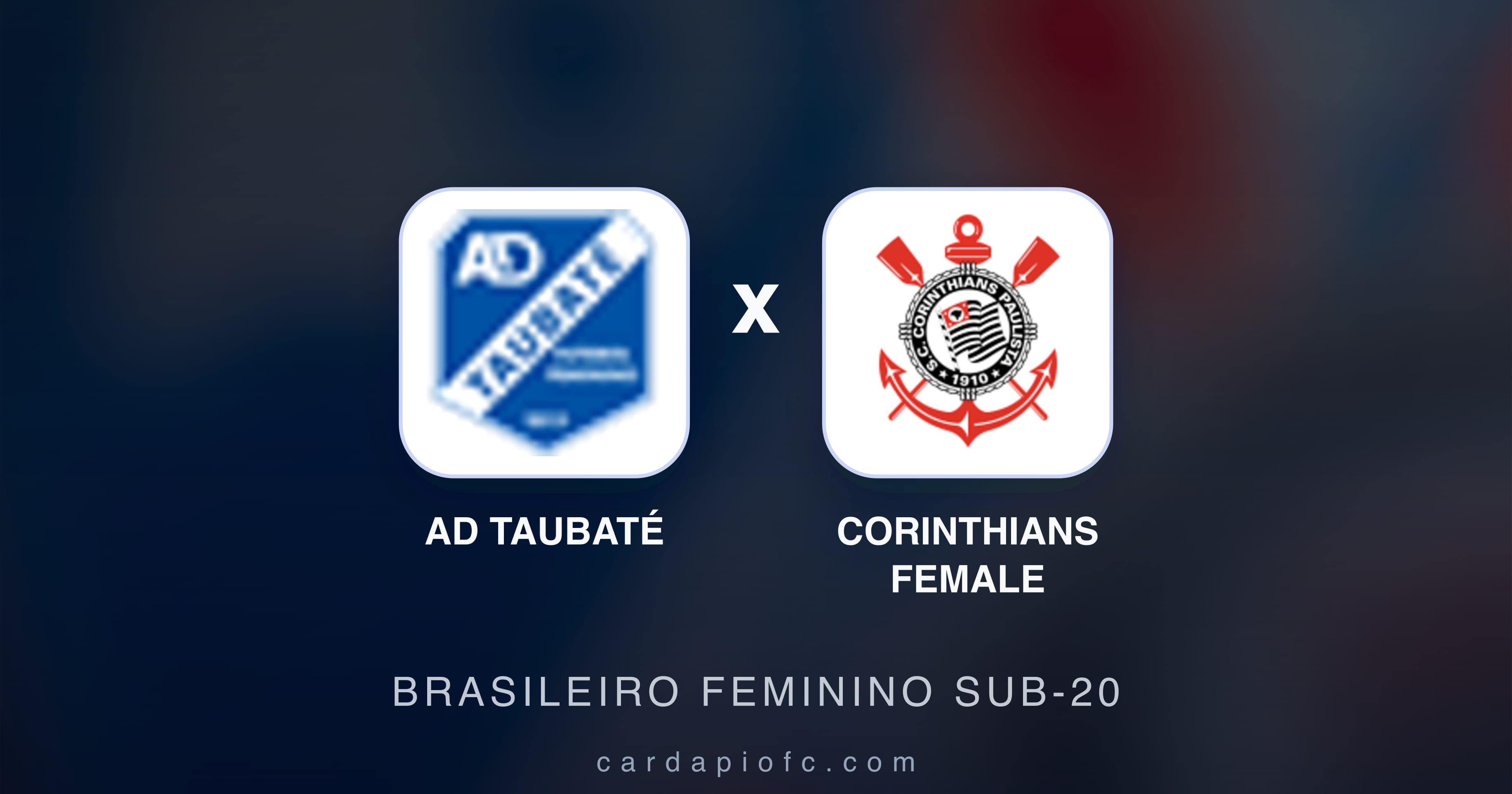 Imagen previa de AD Taubaté vs Corinthians Female (Brasileiro Feminino Sub-20)