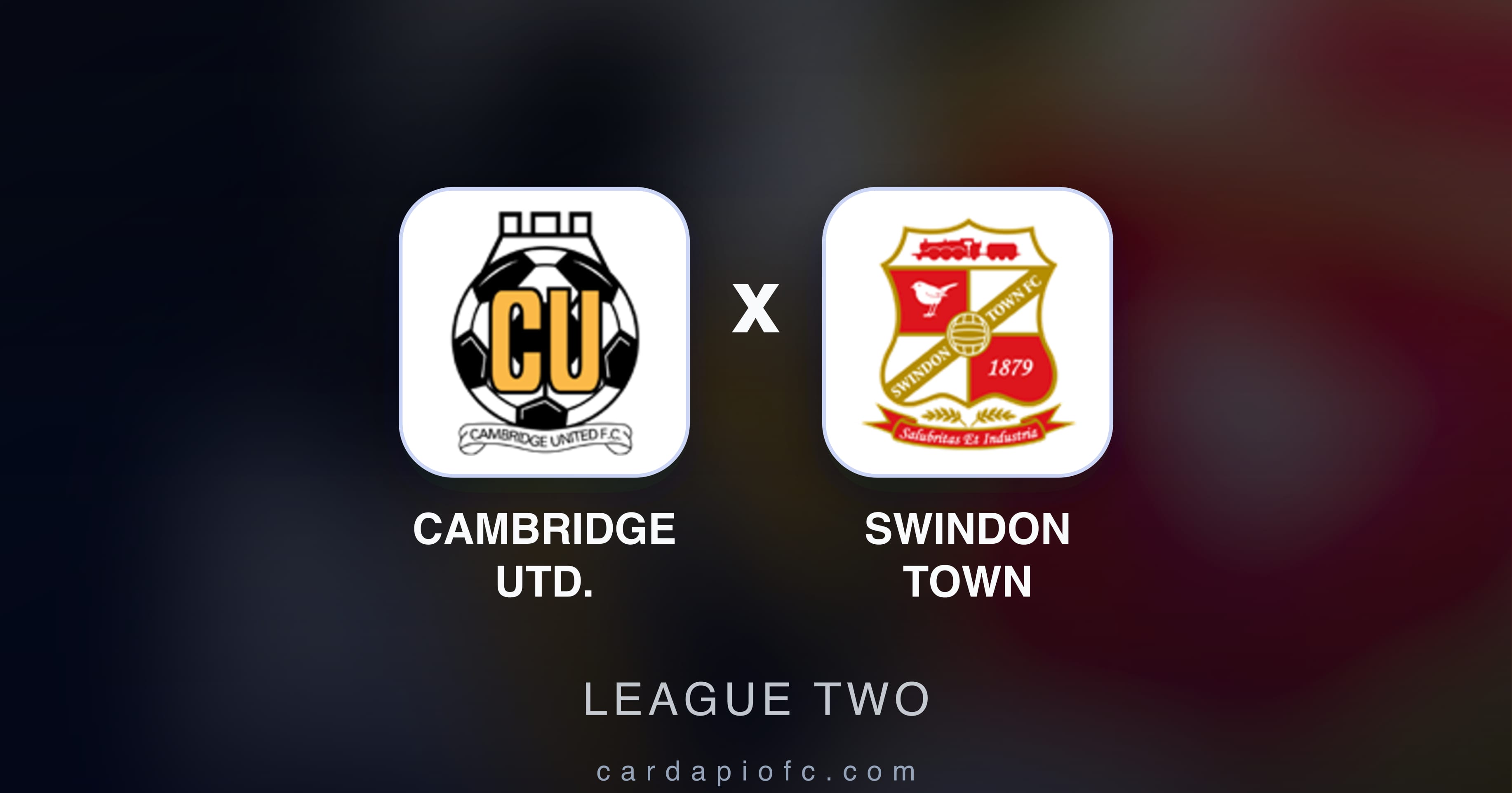 Imagen previa de Cambridge Utd. vs Swindon Town (League Two)