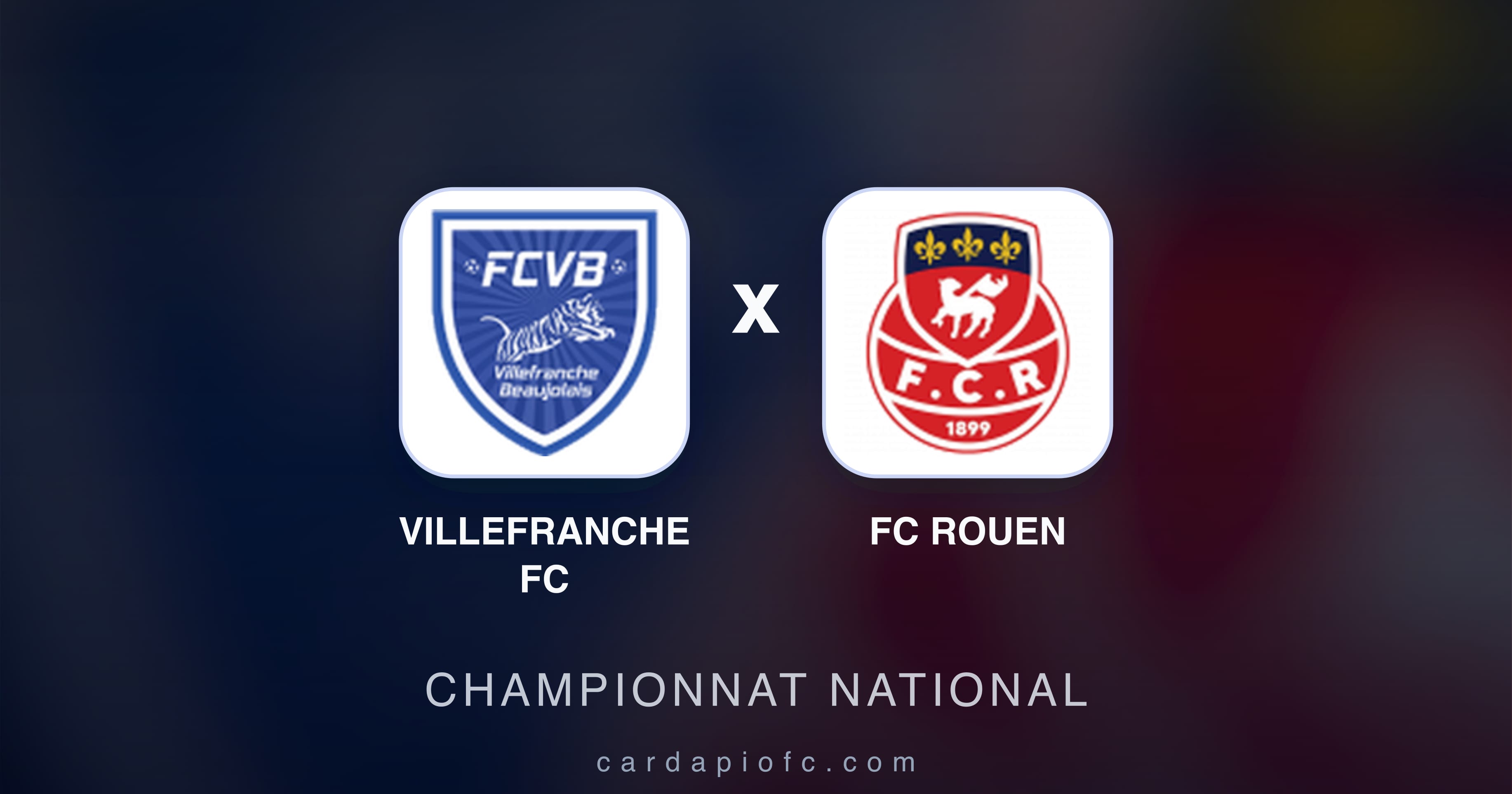 Imagen previa de Villefranche FC vs FC Rouen (Championnat National)