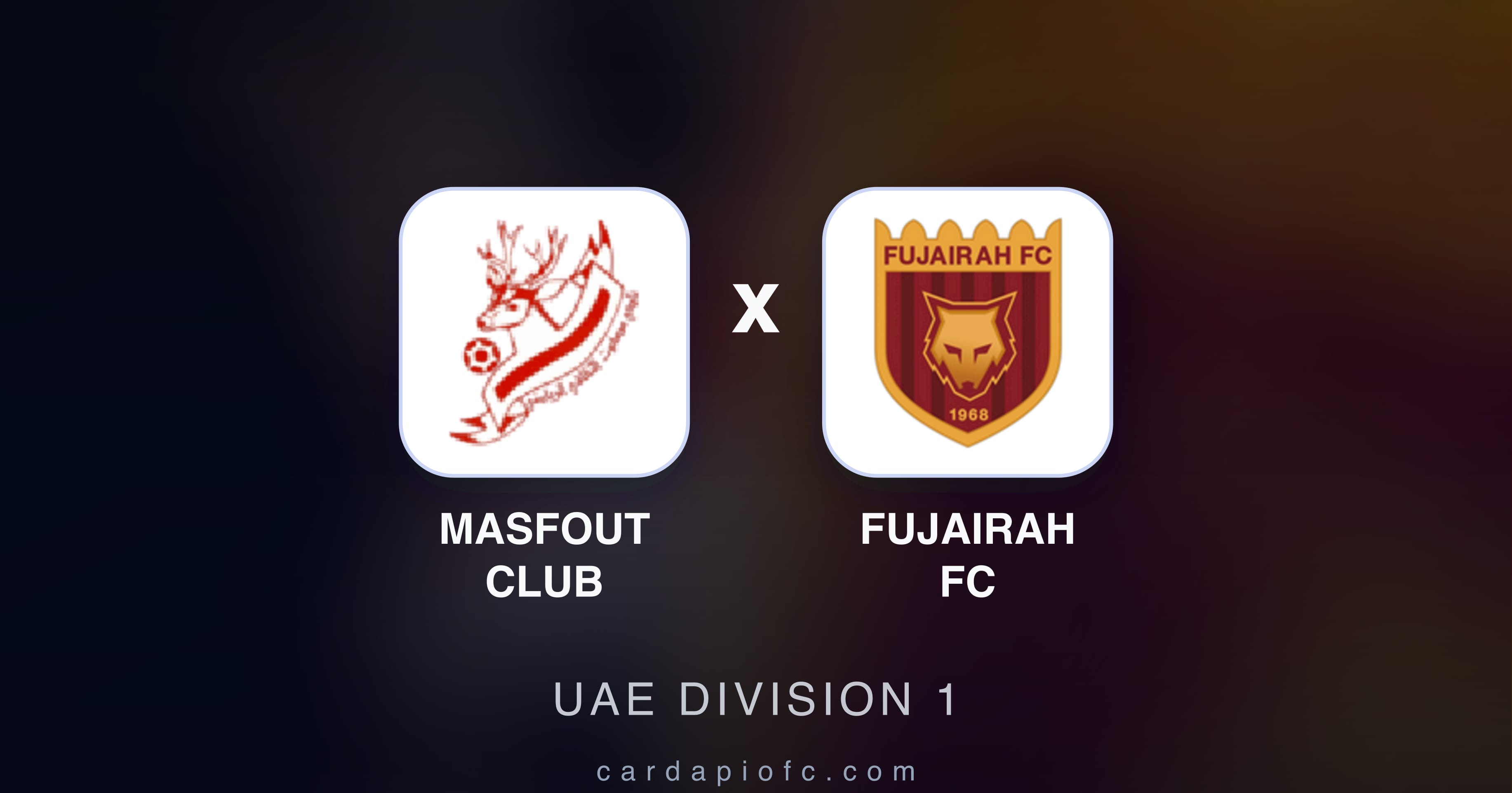 Imagen previa de Masfout Club vs Fujairah FC (UAE Division 1)