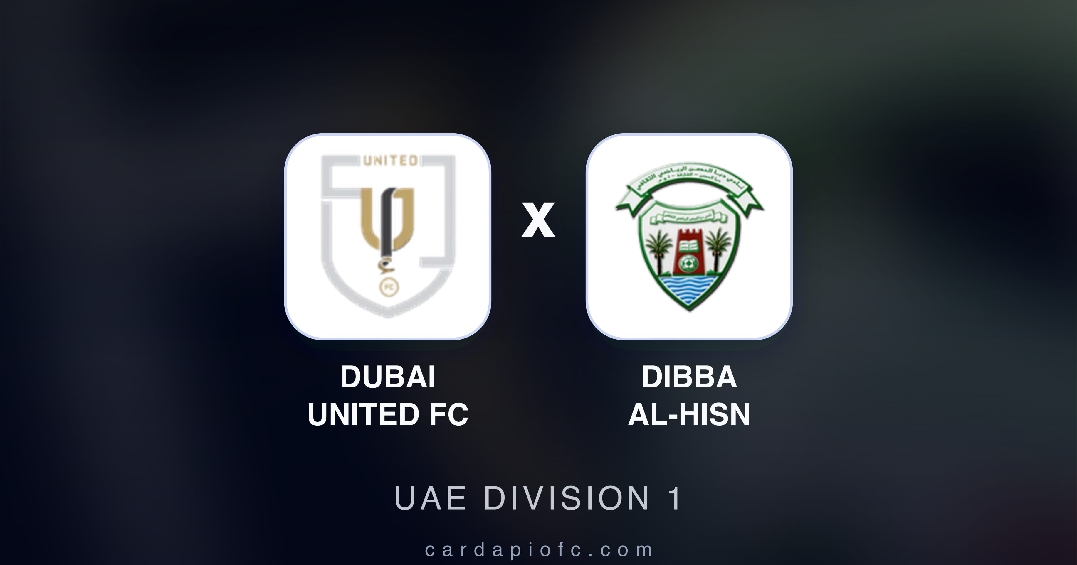 Imagen previa de Dubai United FC vs Dibba Al-Hisn (UAE Division 1)