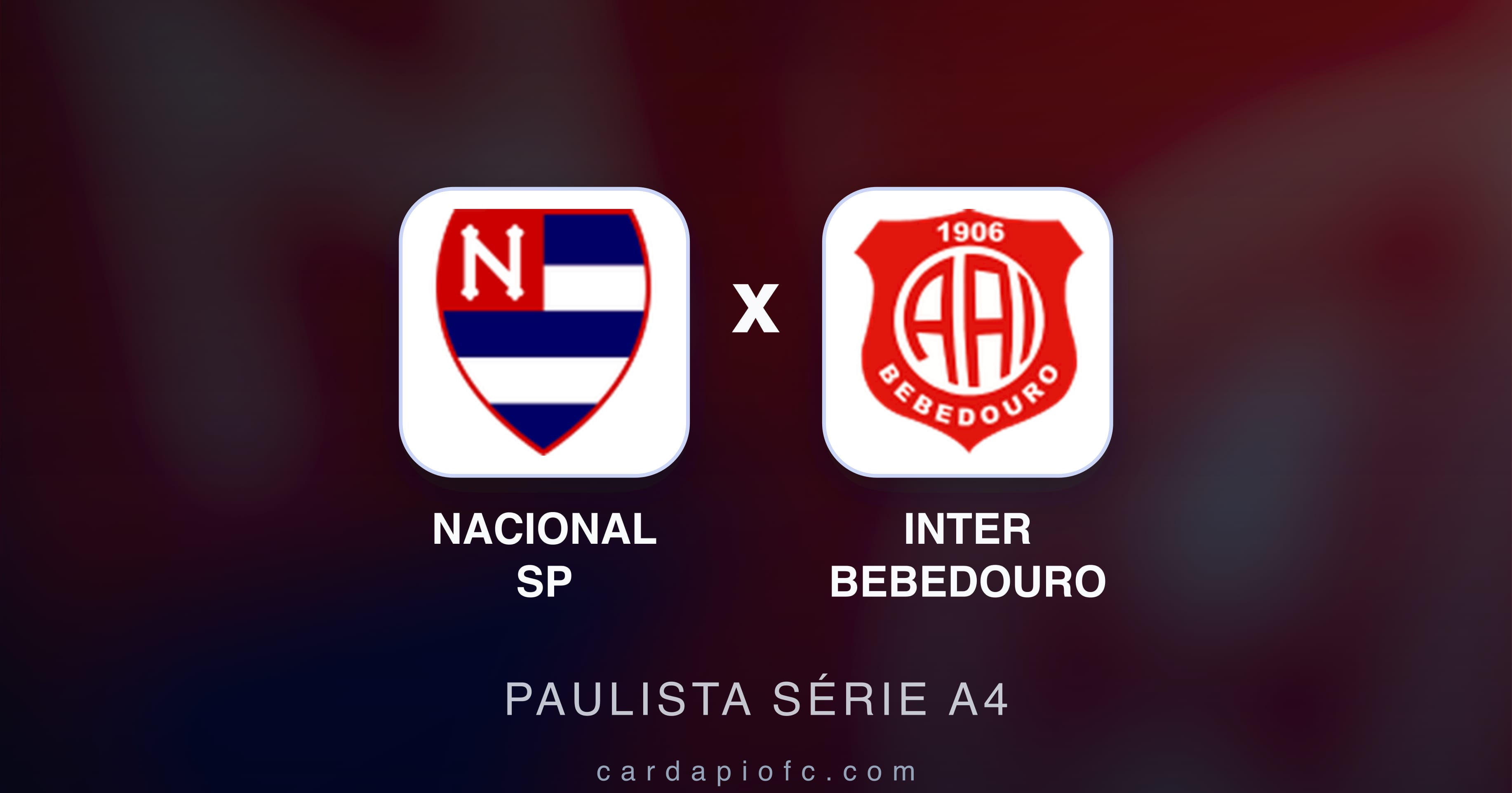 Imagen previa de Nacional SP vs Inter Bebedouro (Paulista Série A4)