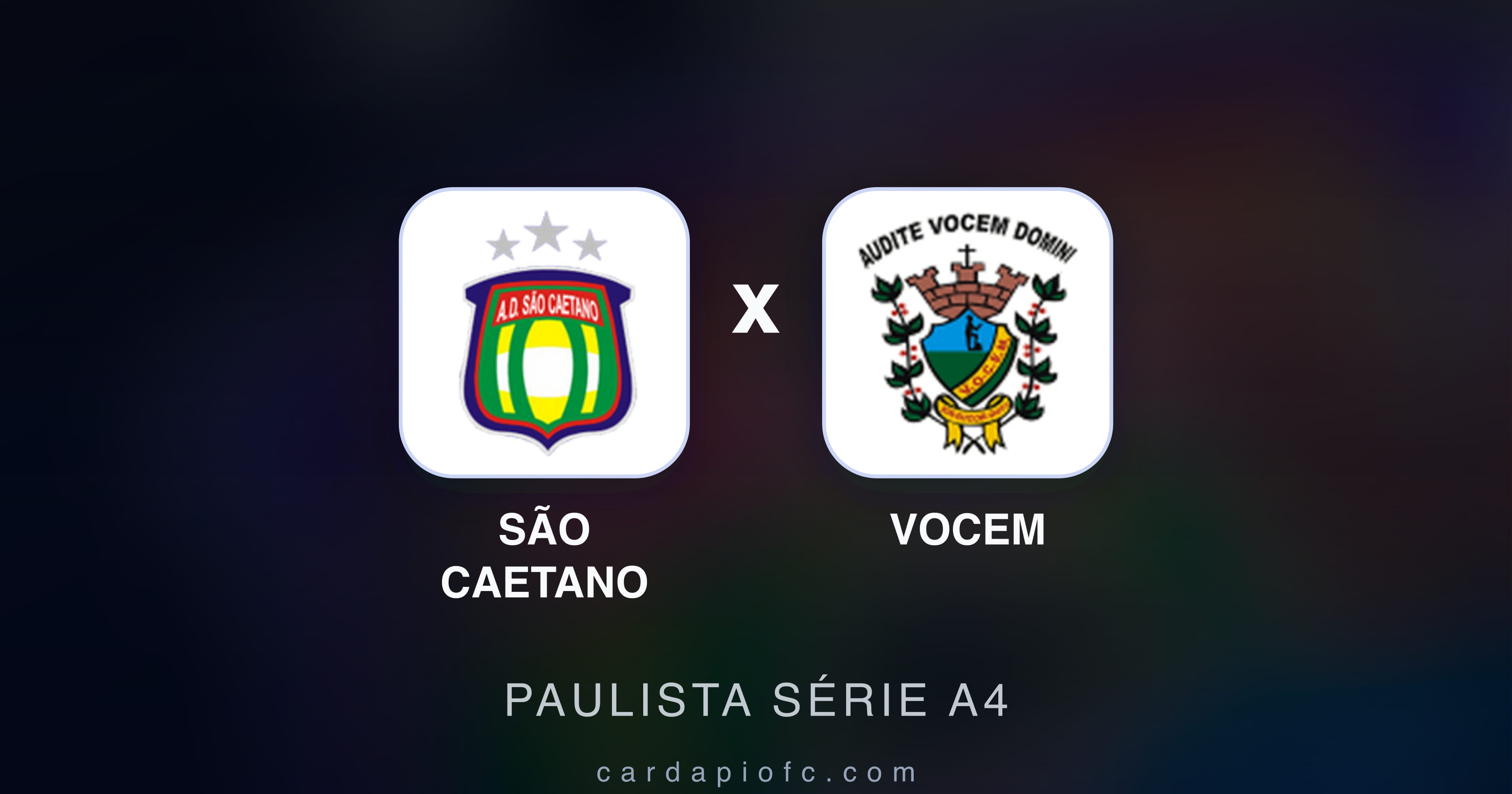 صورة تمهيدية لمباراة São Caetano ضد VOCEM (Paulista Série A4)
