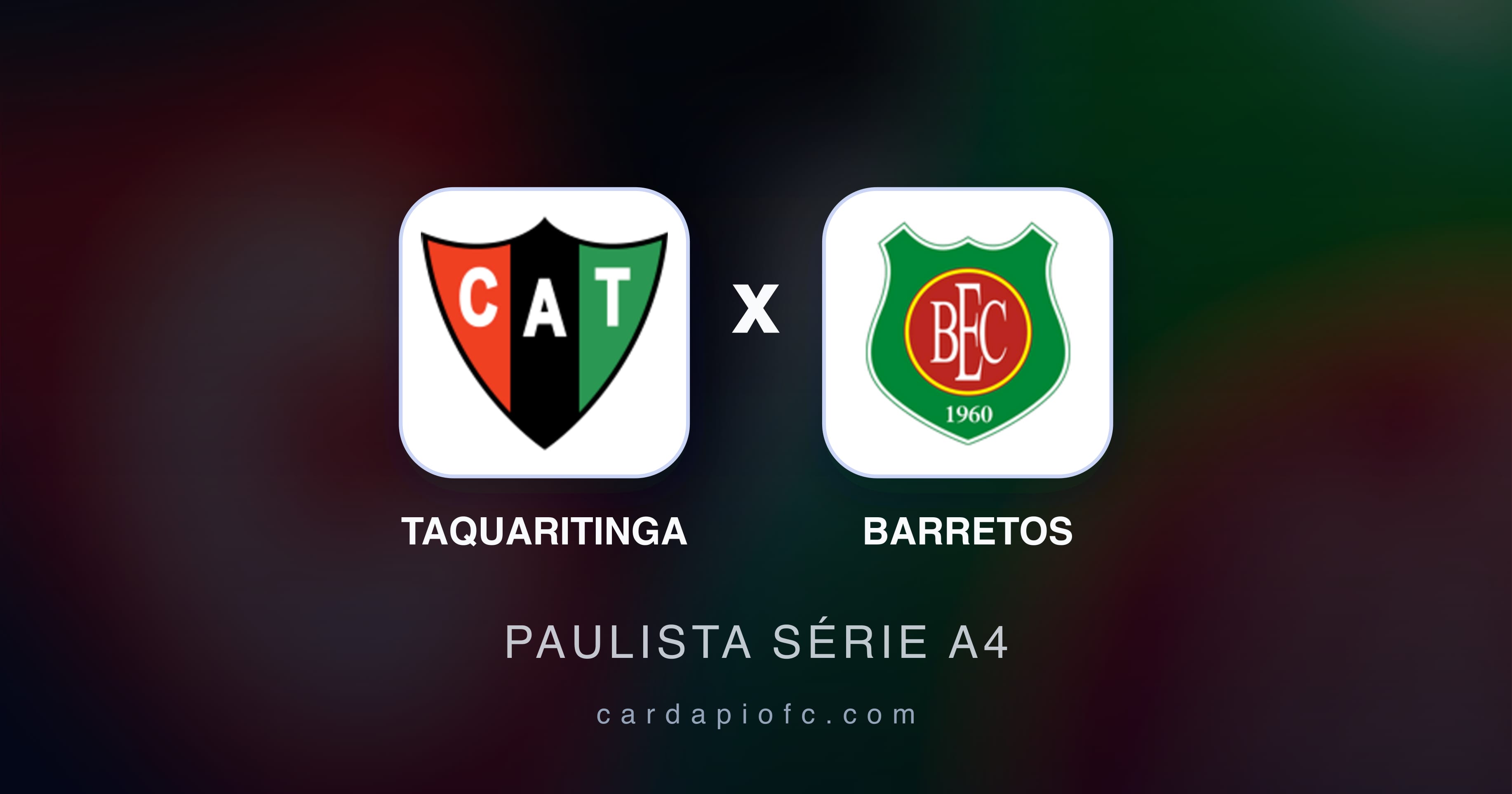 Imagen previa de Taquaritinga vs Barretos (Paulista Série A4)