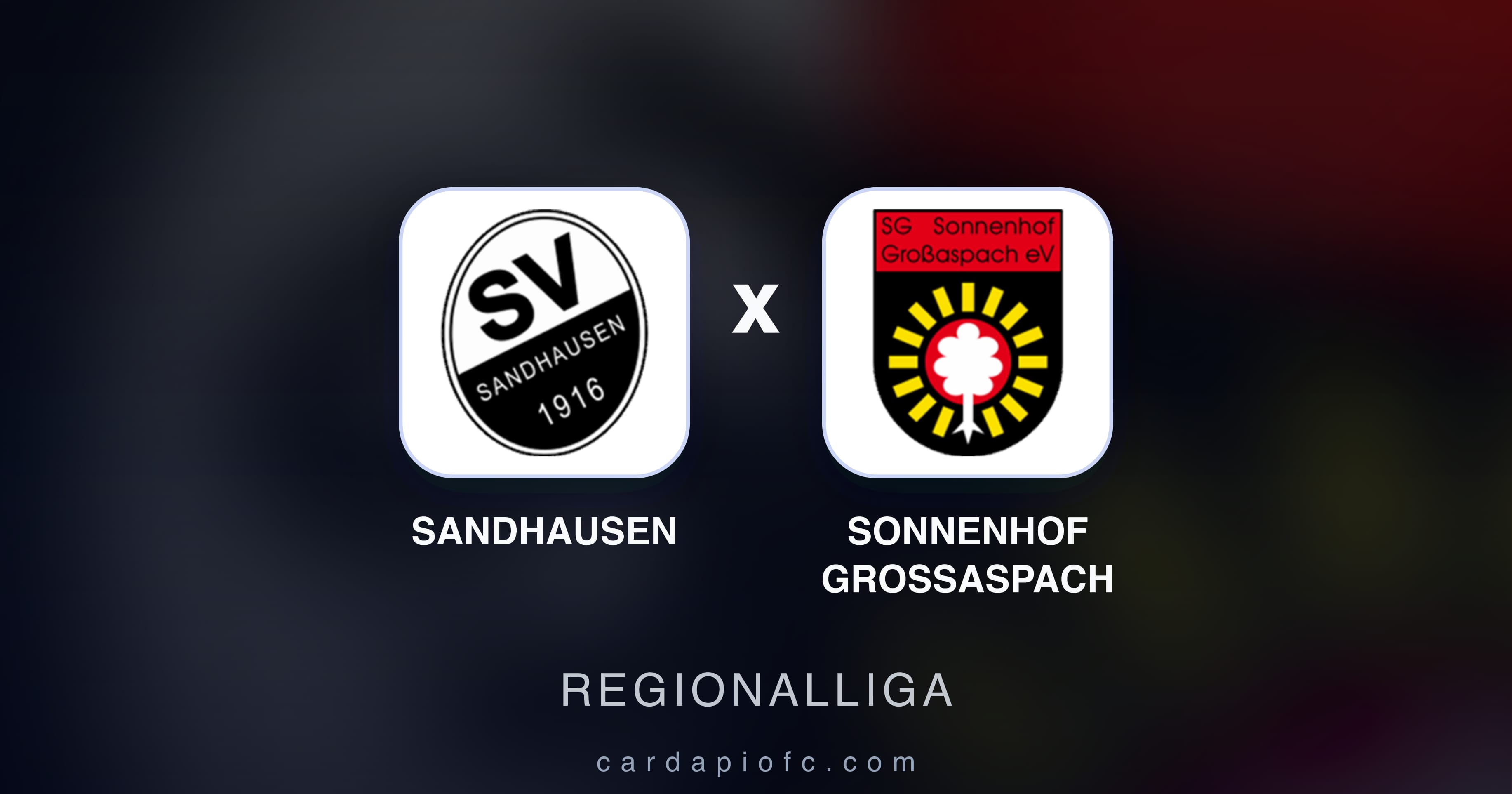 Imagen previa de Sandhausen vs Sonnenhof Grossaspach (Regionalliga)