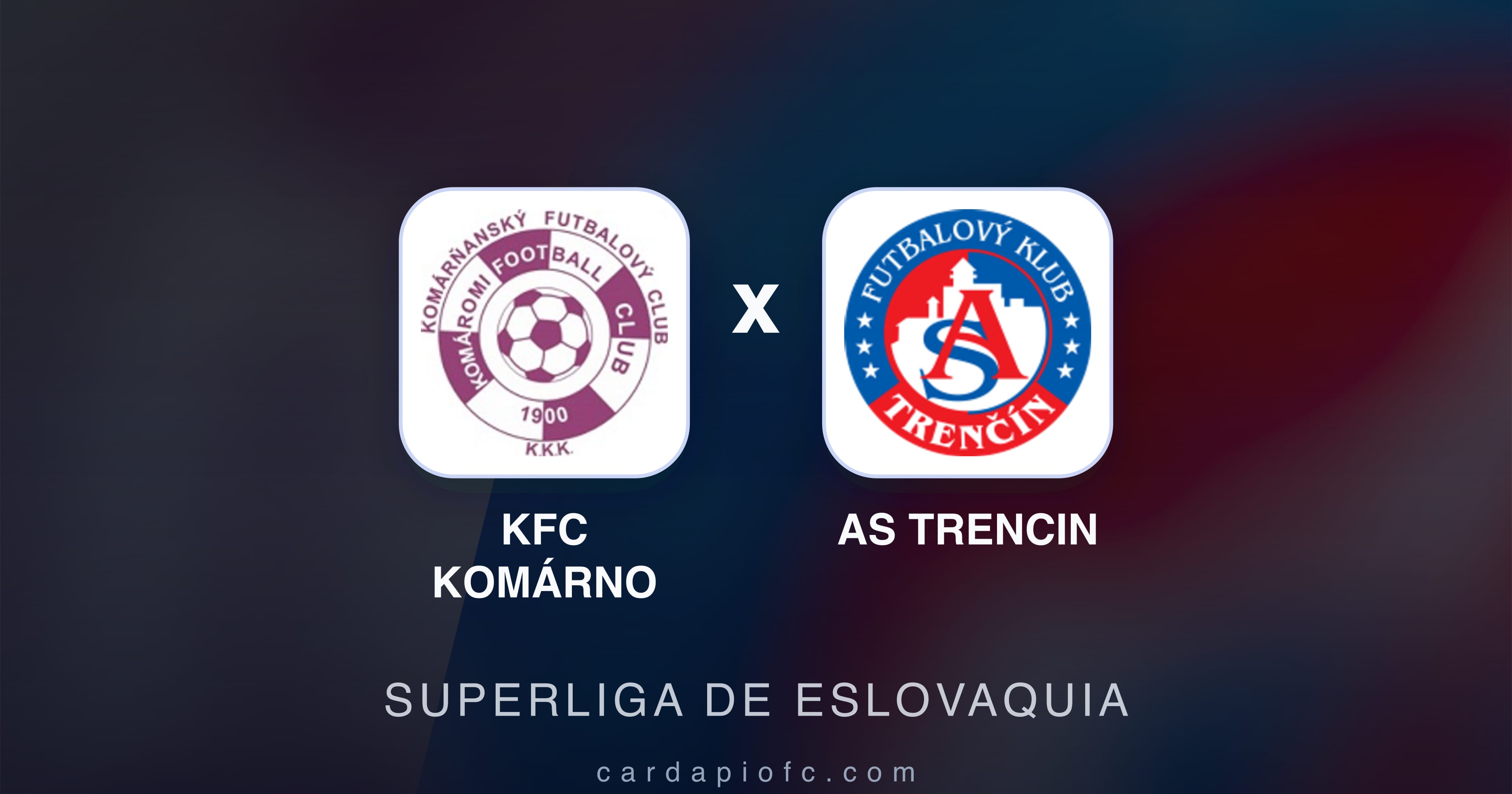 Imagen previa de KFC Komárno vs AS Trencin (Superliga de Eslovaquia)