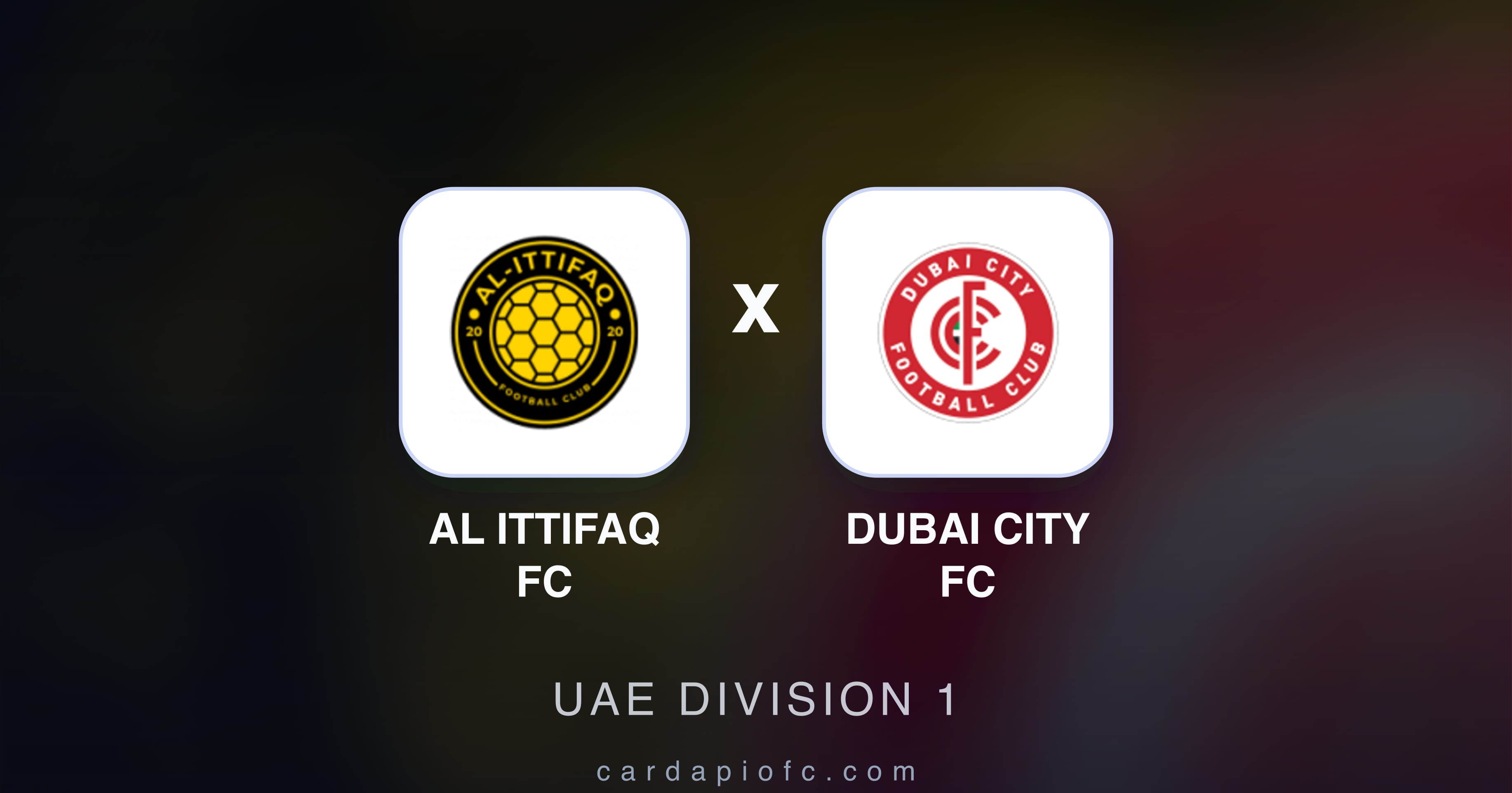 Imagen previa de Al Ittifaq FC vs Dubai City FC (UAE Division 1)