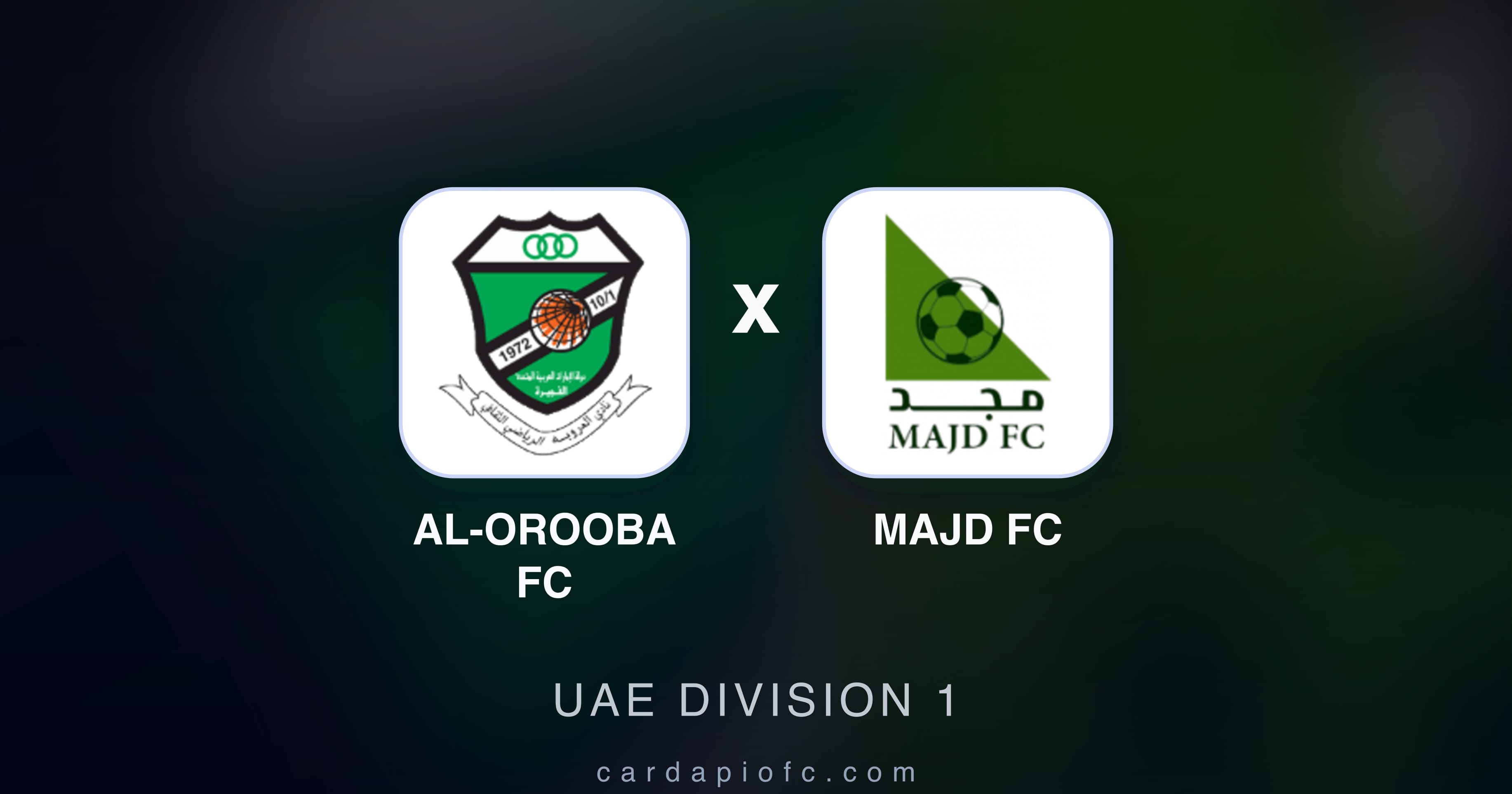 Imagen previa de Al-Orooba FC vs Majd FC (UAE Division 1)