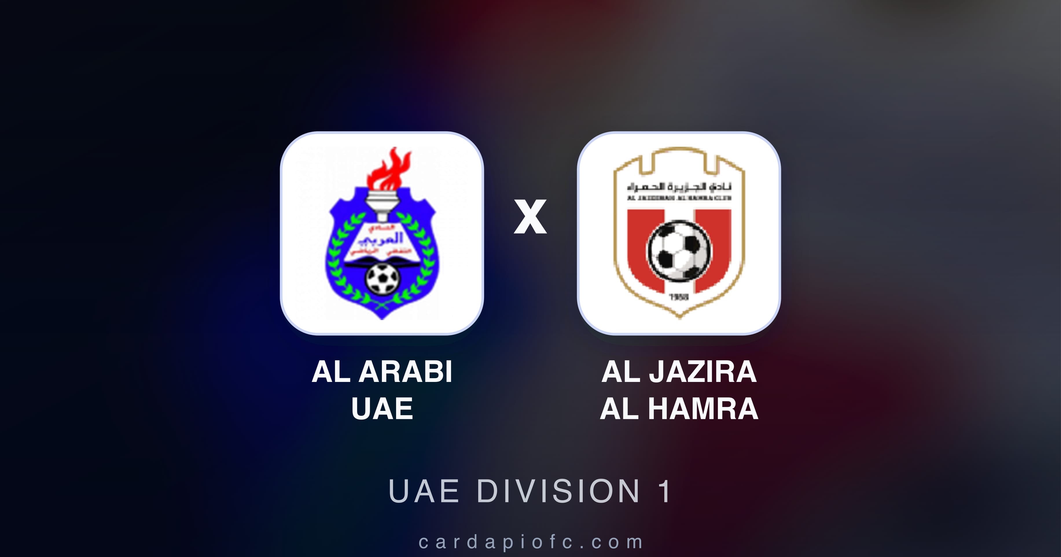 Imagen previa de Al Arabi UAE vs Al Jazira Al Hamra (UAE Division 1)