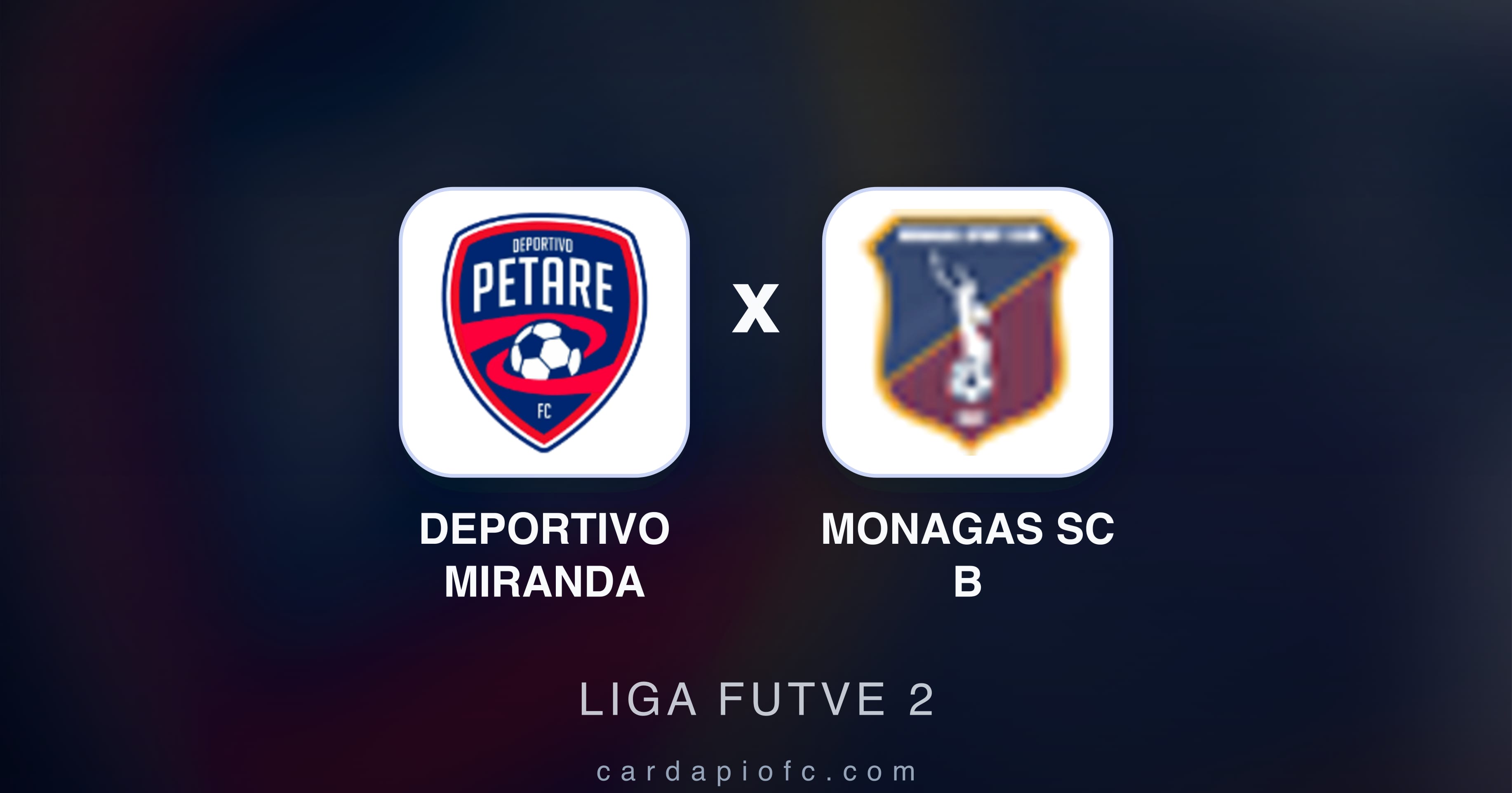 Imagen previa de Deportivo Miranda vs Monagas SC B (Liga Futve 2)