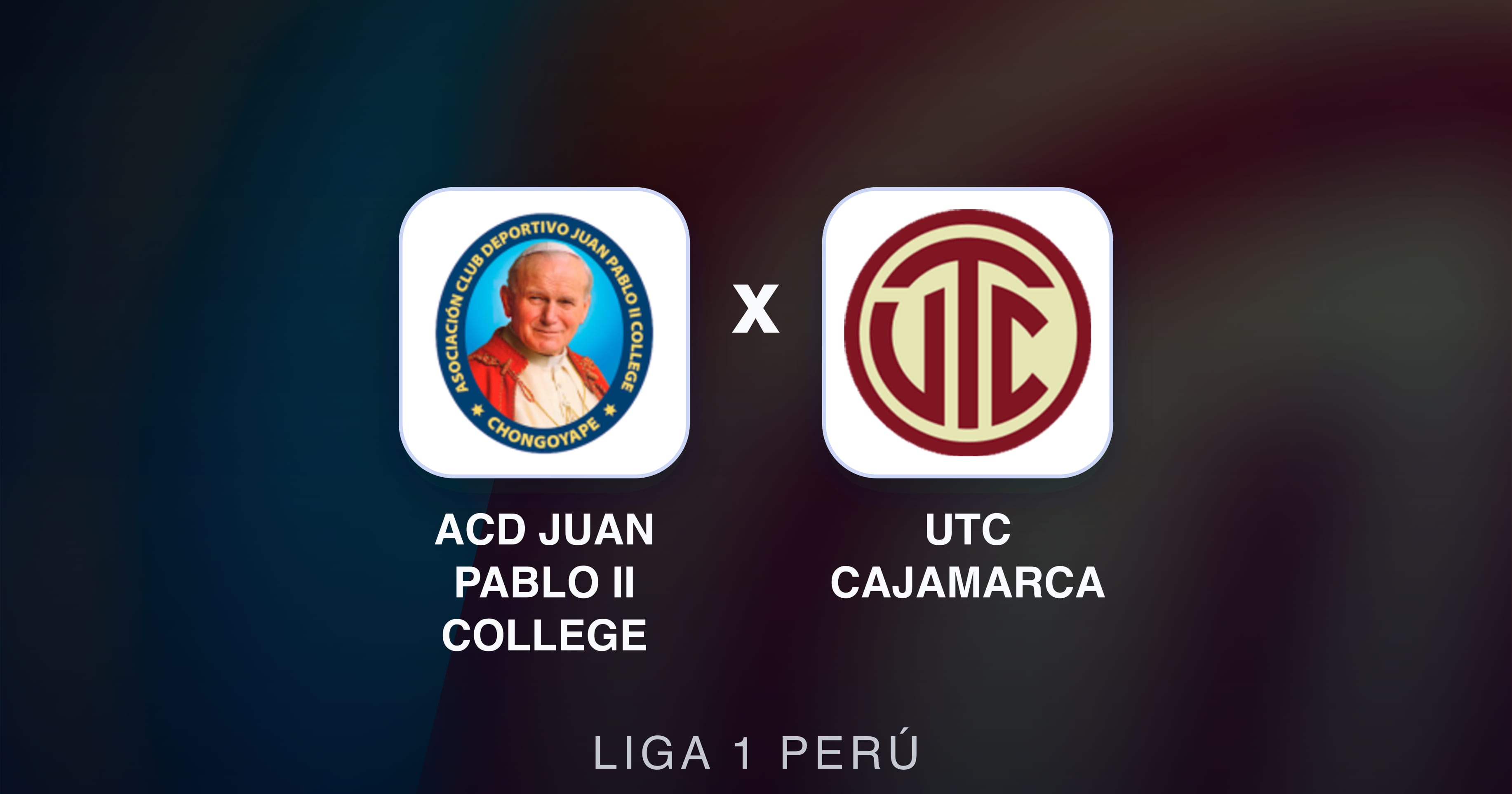 Imagen previa de ACD Juan Pablo II College vs UTC Cajamarca (Liga 1 Perú)