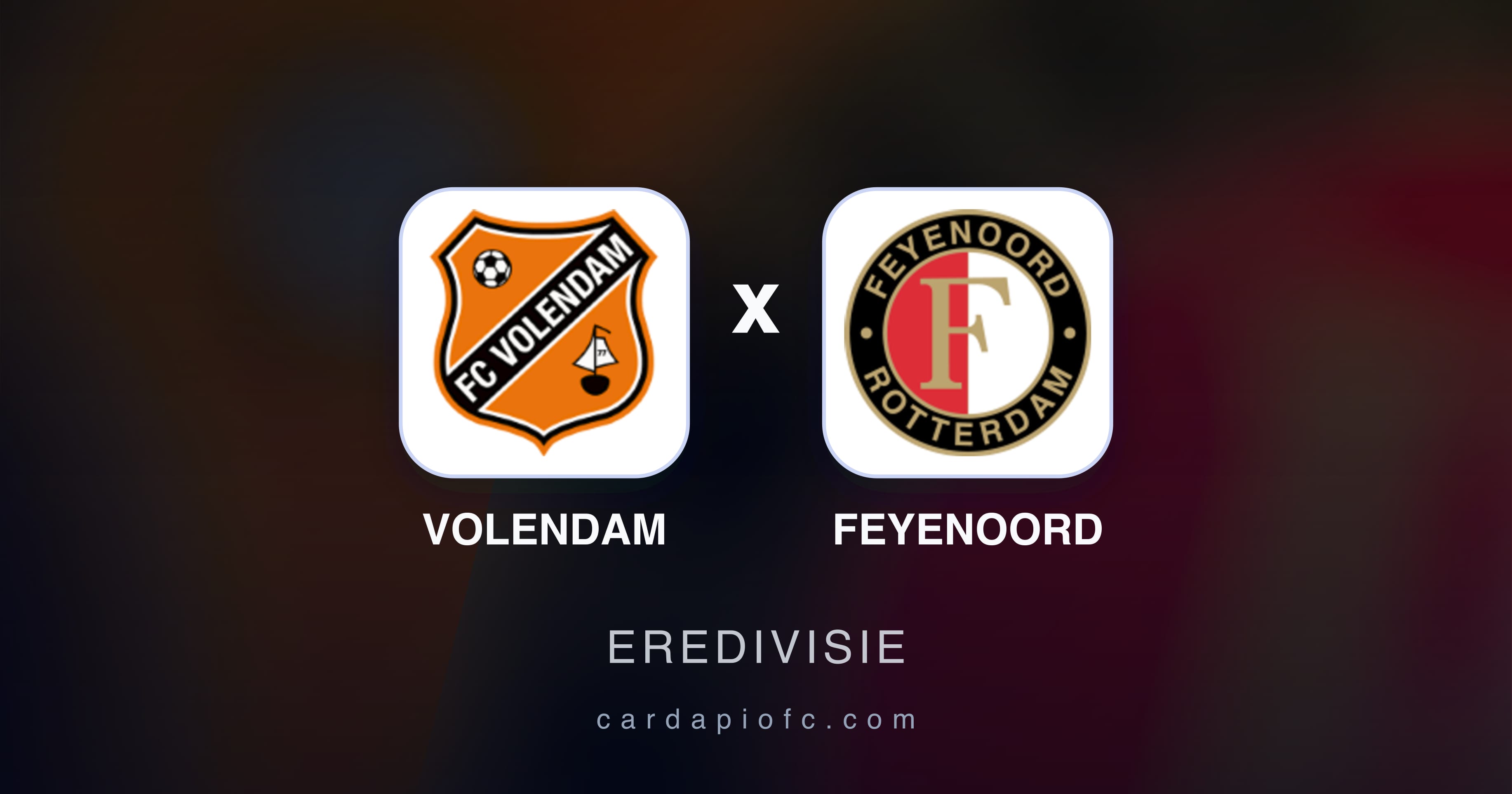 Imagen previa de Volendam vs Feyenoord (Eredivisie)