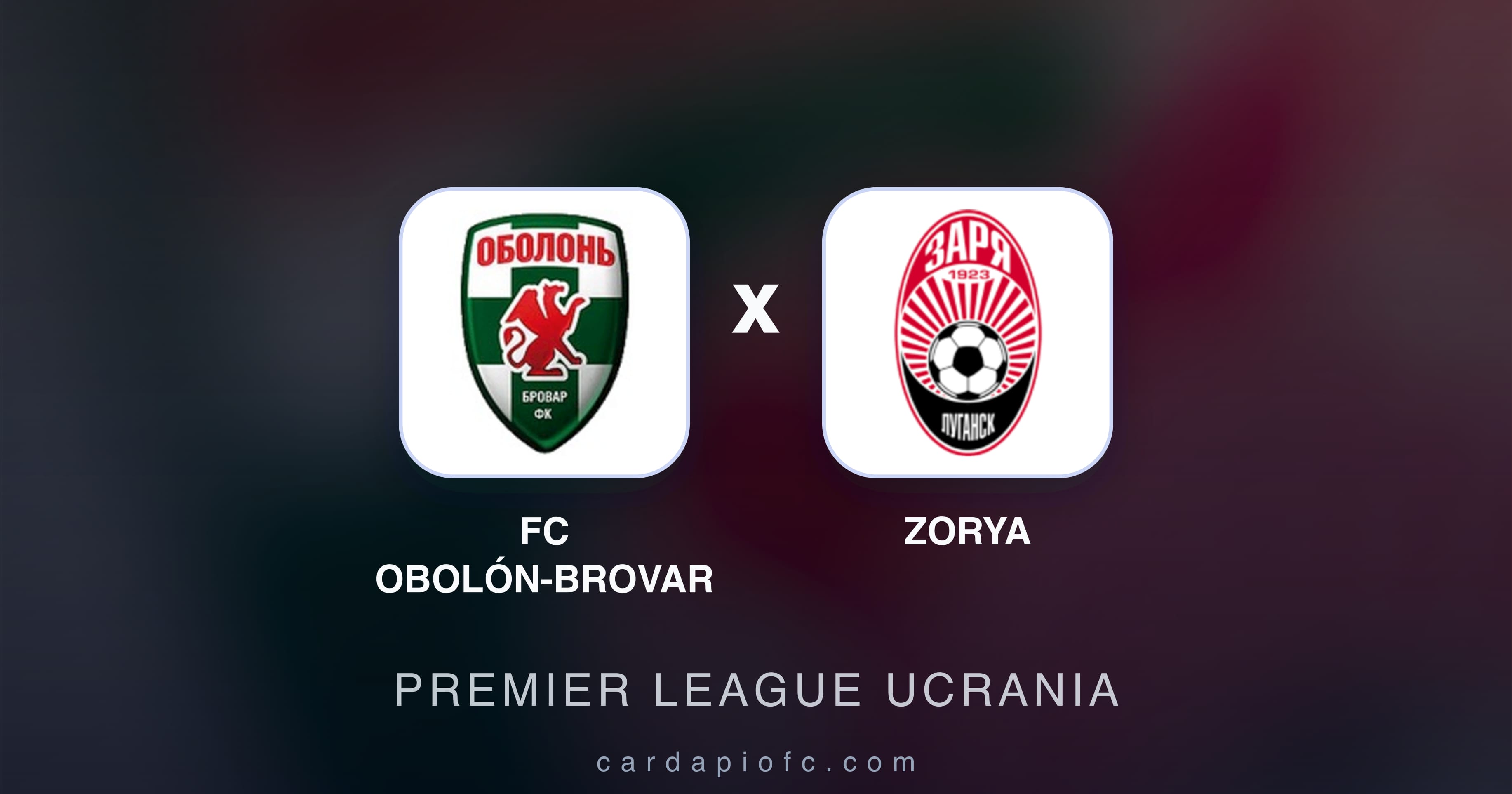 Imagen previa de FC Obolón-Brovar vs Zorya (Premier League Ucrania)