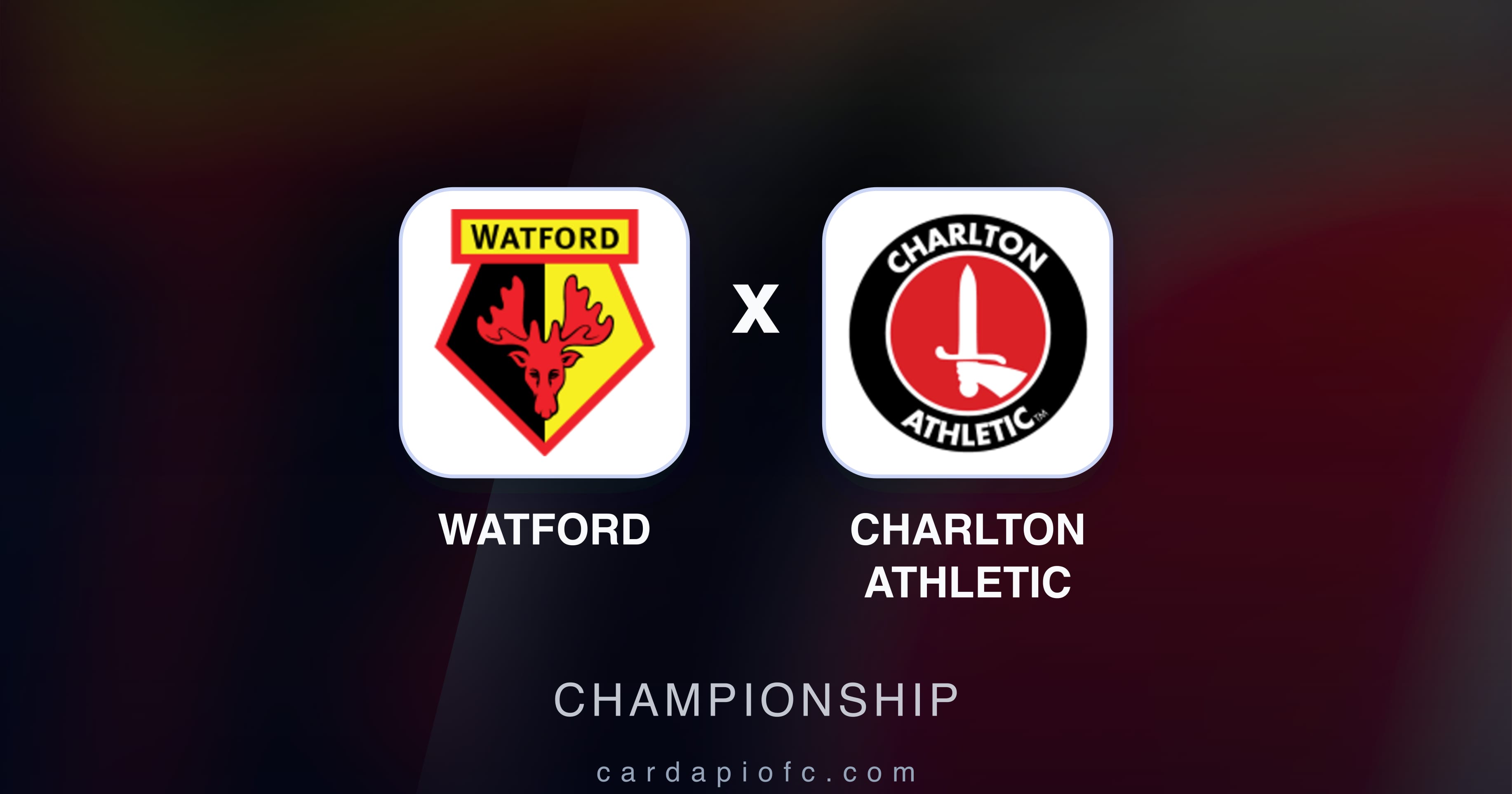 Imagen previa de Watford vs Charlton Athletic (Championship)
