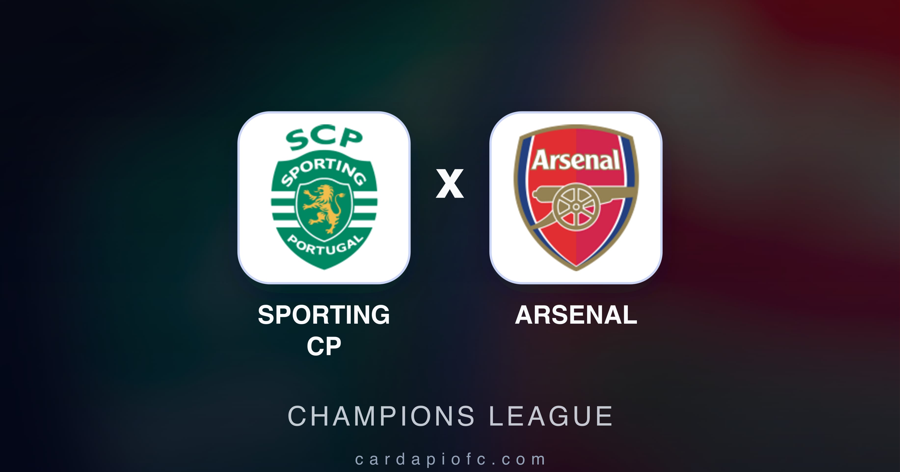 Imagen previa de Sporting CP vs Arsenal (Champions League)