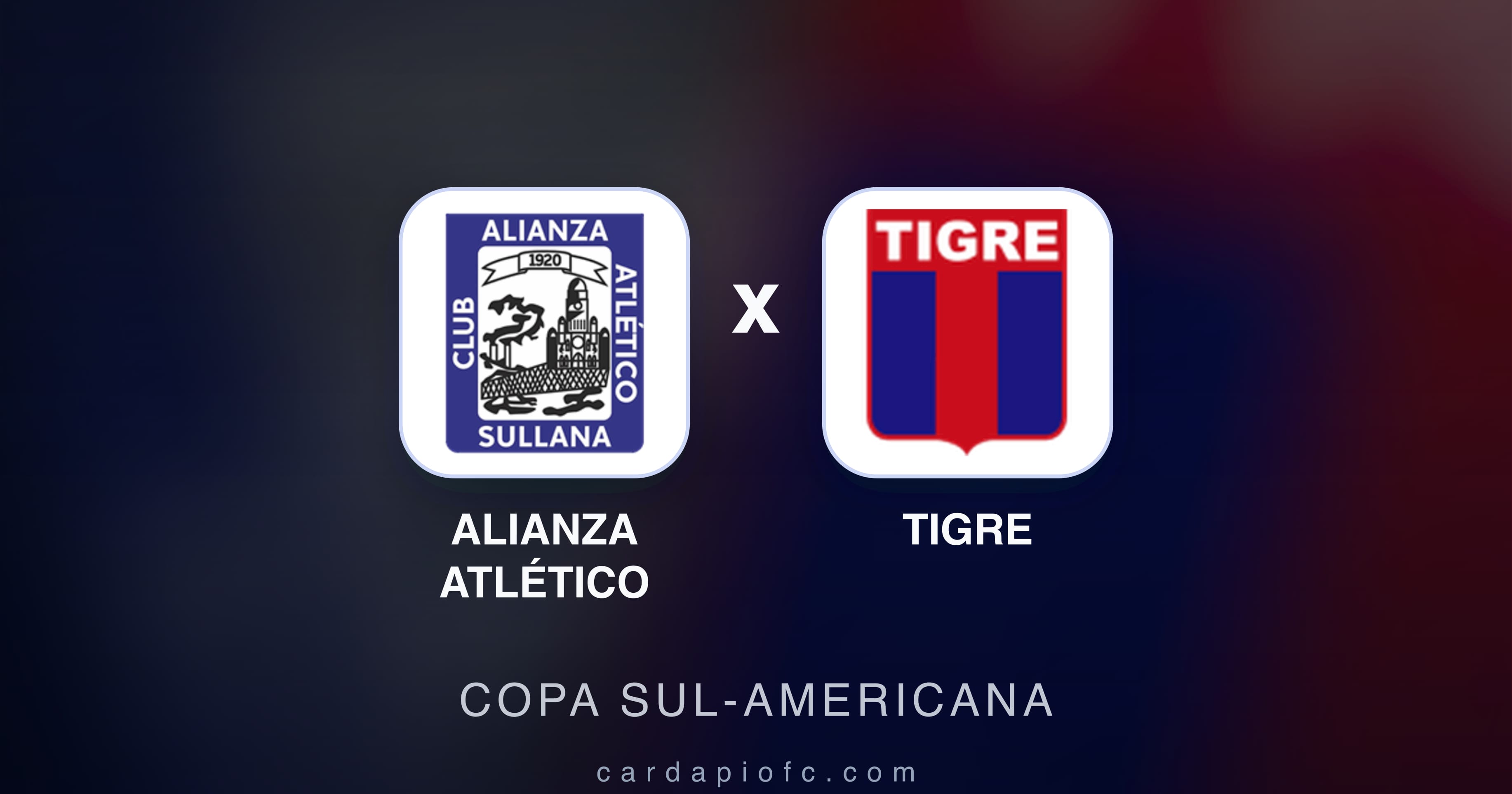 Imagen previa de Alianza Atlético vs Tigre (Copa Sul-Americana)