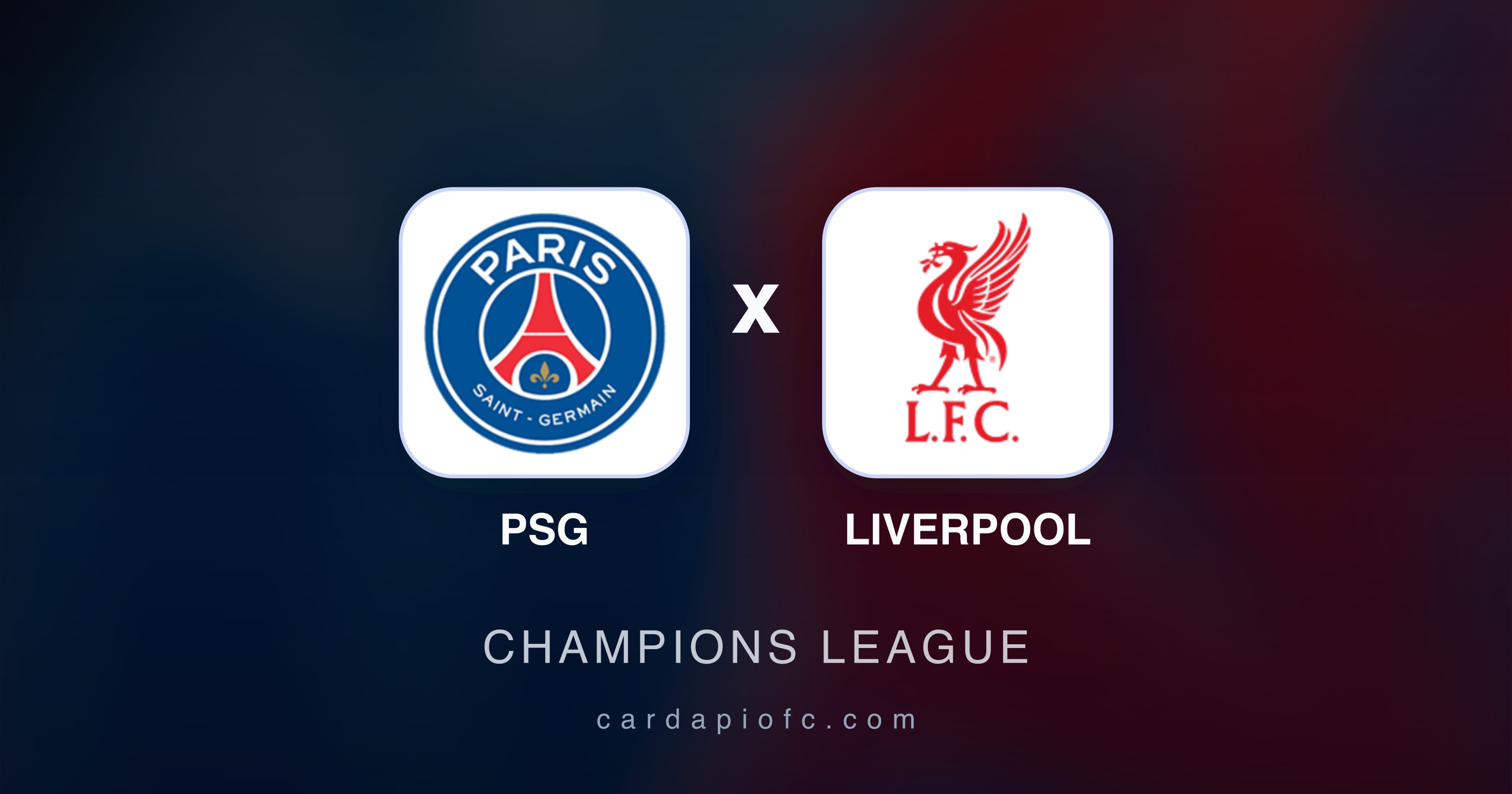 Imagen previa de PSG vs Liverpool (Champions League)