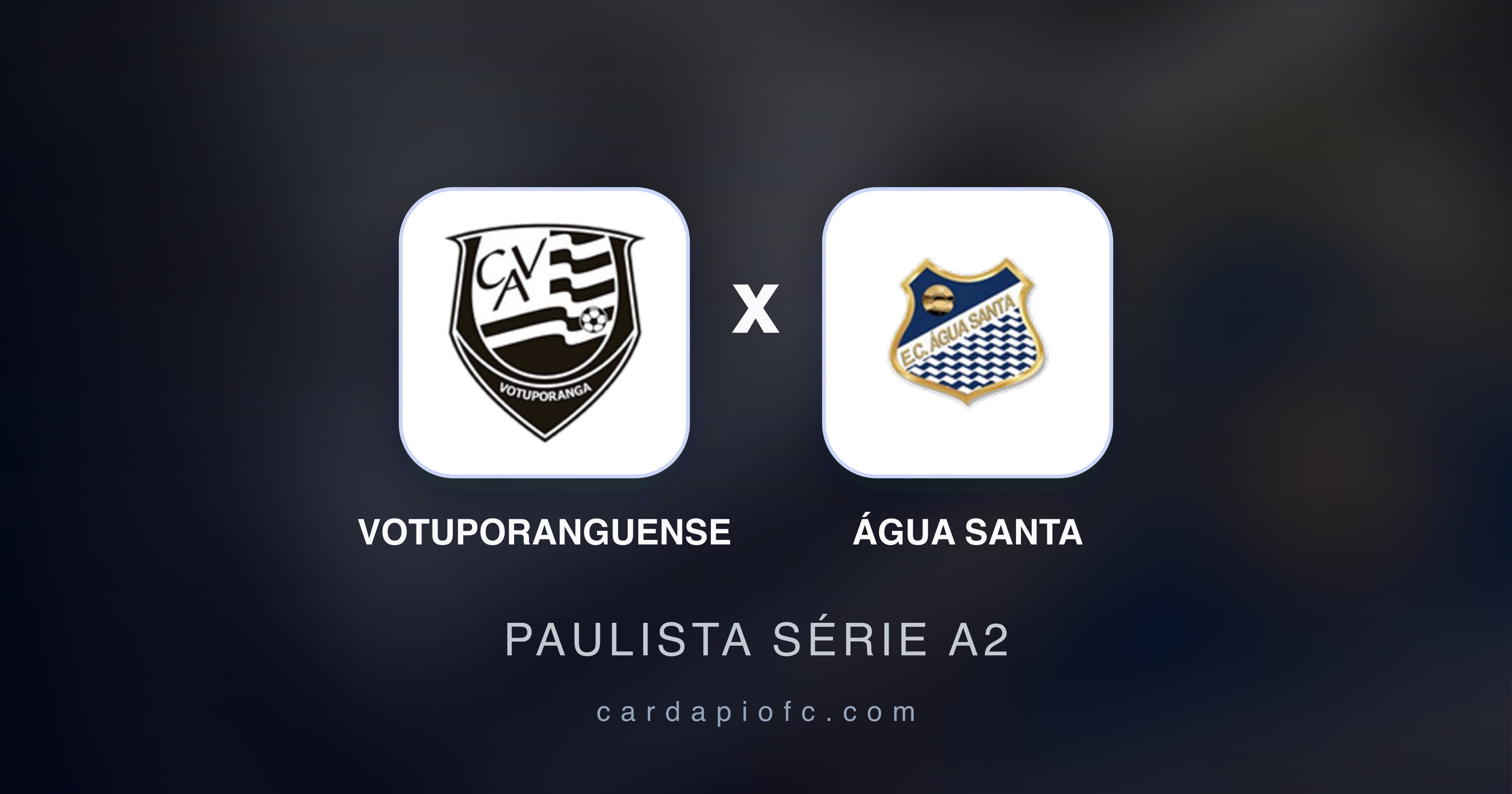 Imagen previa de Votuporanguense vs Água Santa (Paulista Série A2)