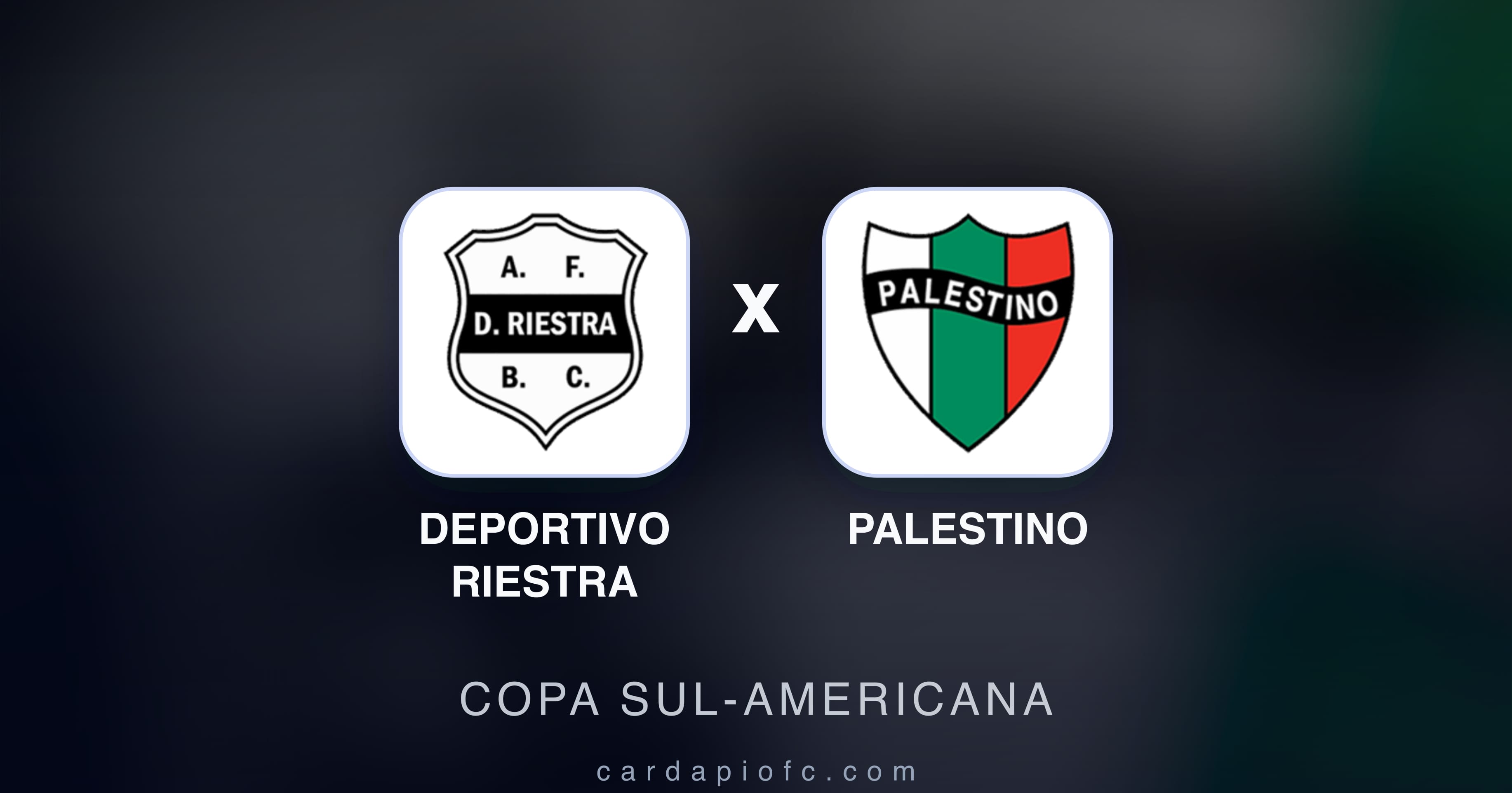Imagen previa de Deportivo Riestra vs Palestino (Copa Sul-Americana)