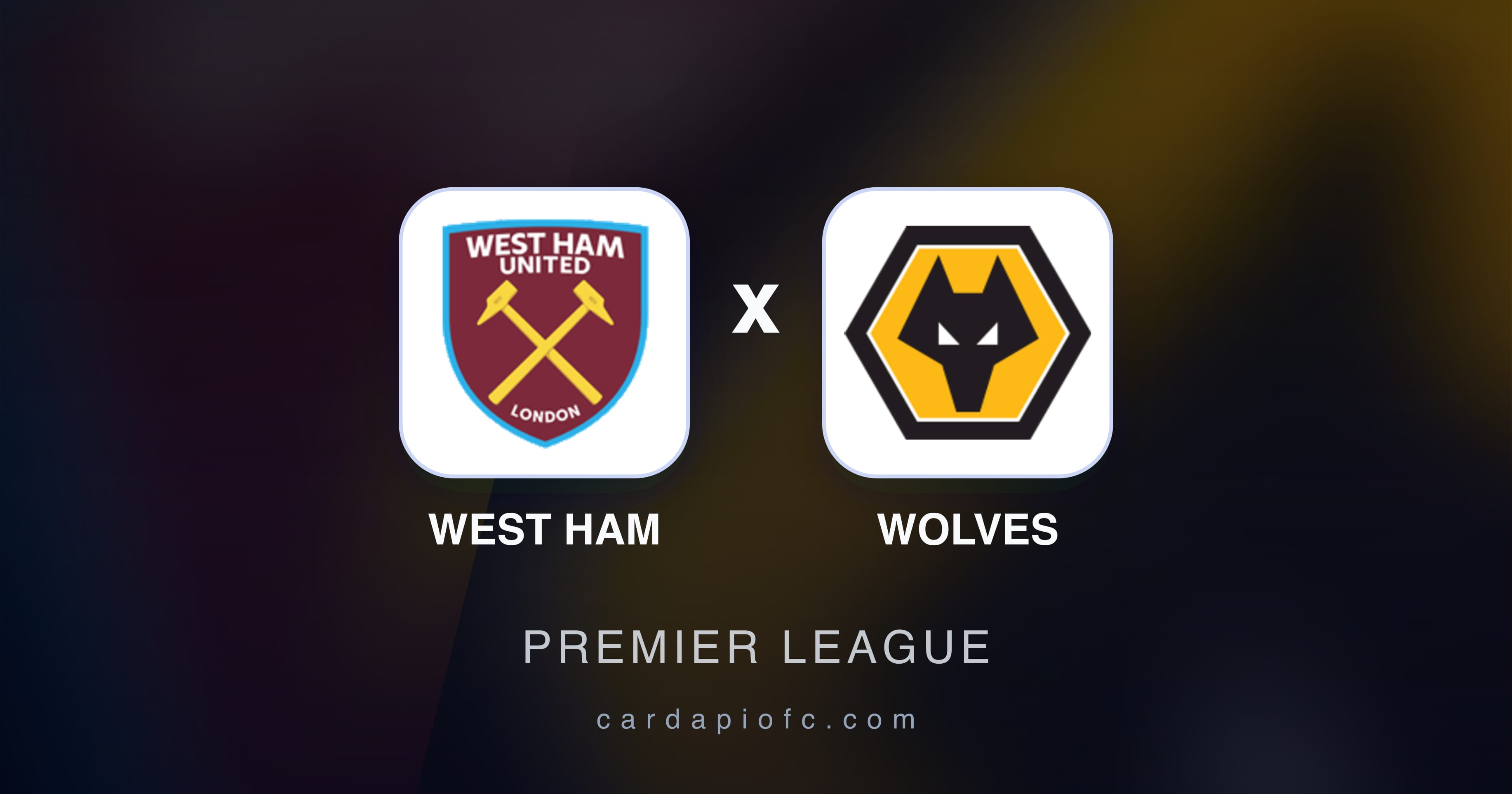 Imagen previa de West Ham vs Wolves (Premier League)