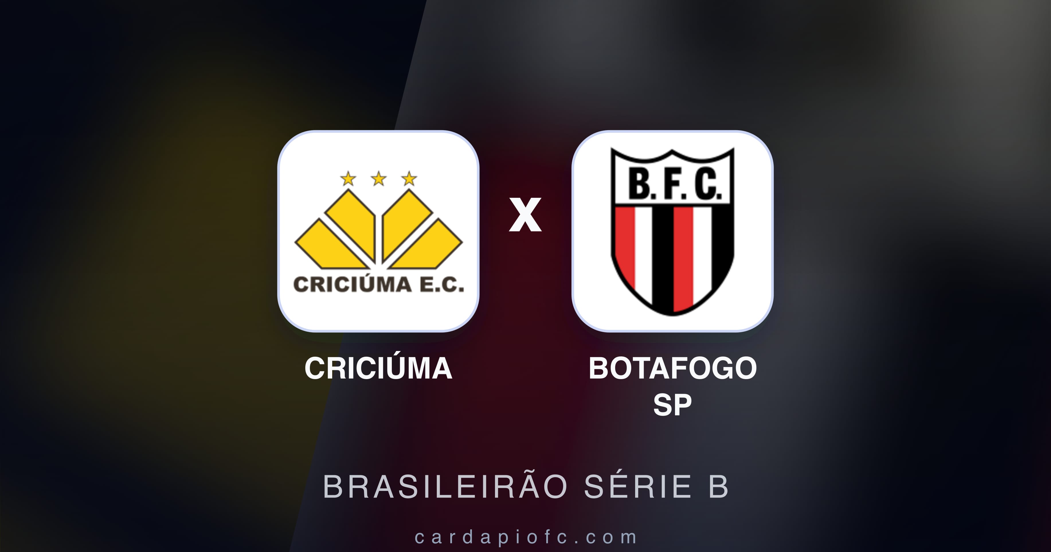 Imagen previa de Criciúma vs Botafogo SP (Brasileirão Série B)