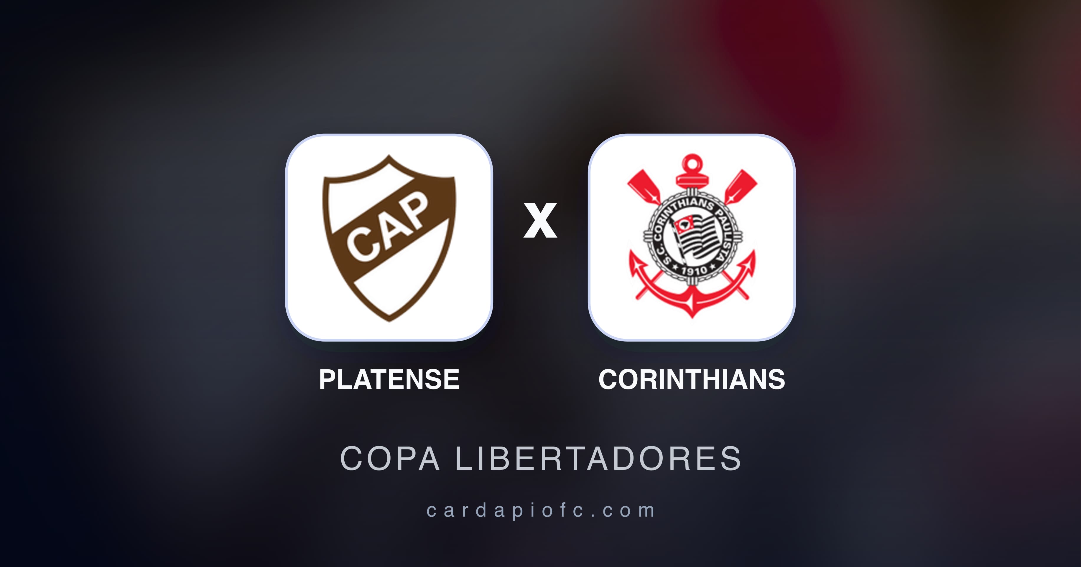 Imagen previa de Platense vs Corinthians (Copa Libertadores)