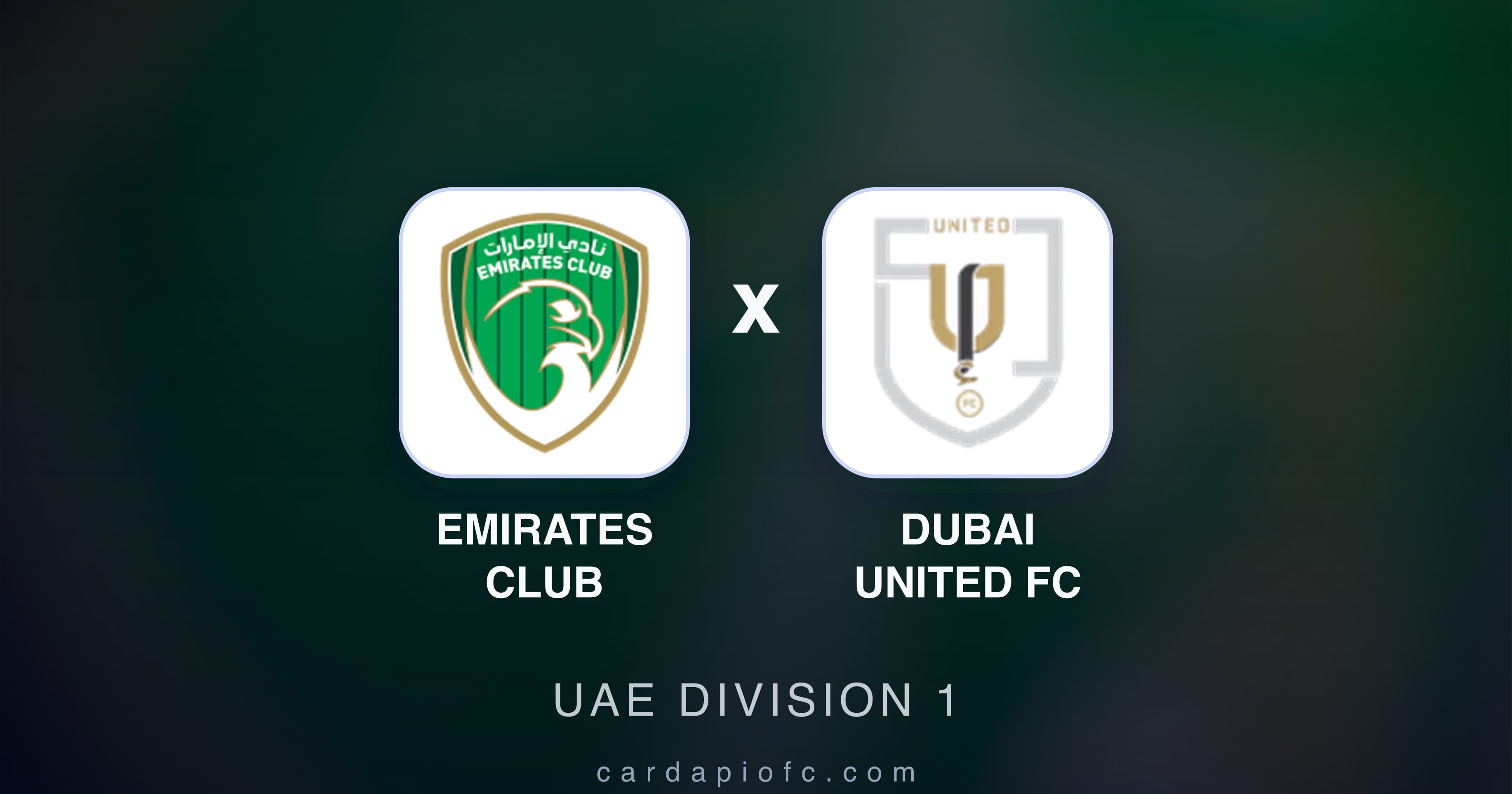 Imagen previa de Emirates Club vs Dubai United FC (UAE Division 1)