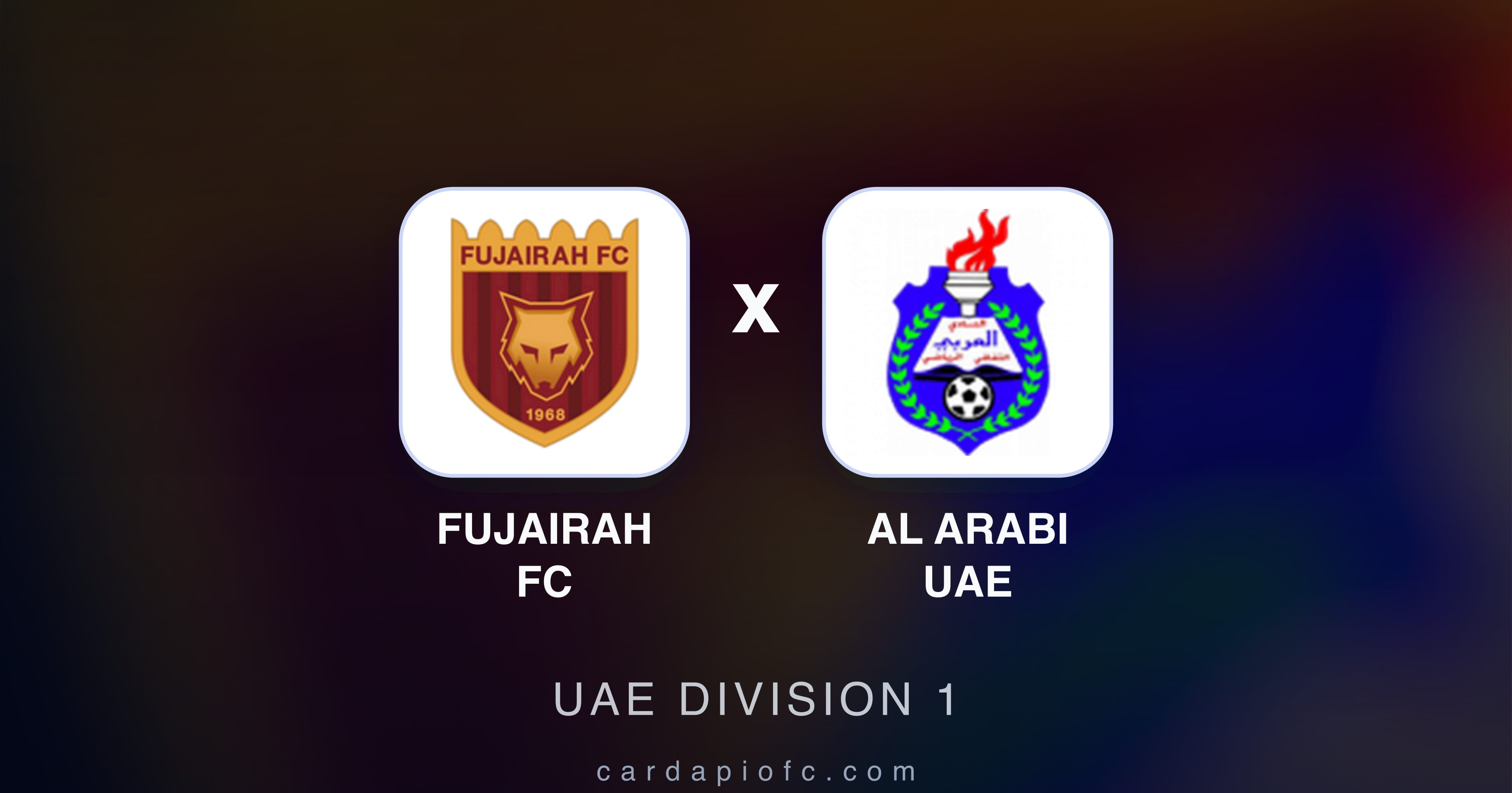 Imagen previa de Fujairah FC vs Al Arabi UAE (UAE Division 1)