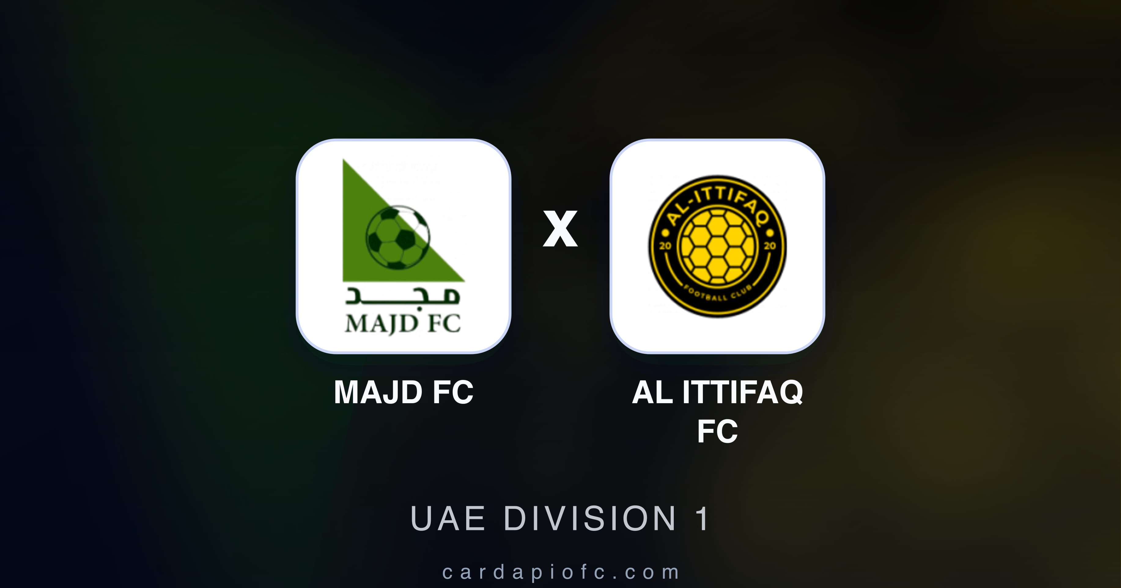 Imagen previa de Majd FC vs Al Ittifaq FC (UAE Division 1)