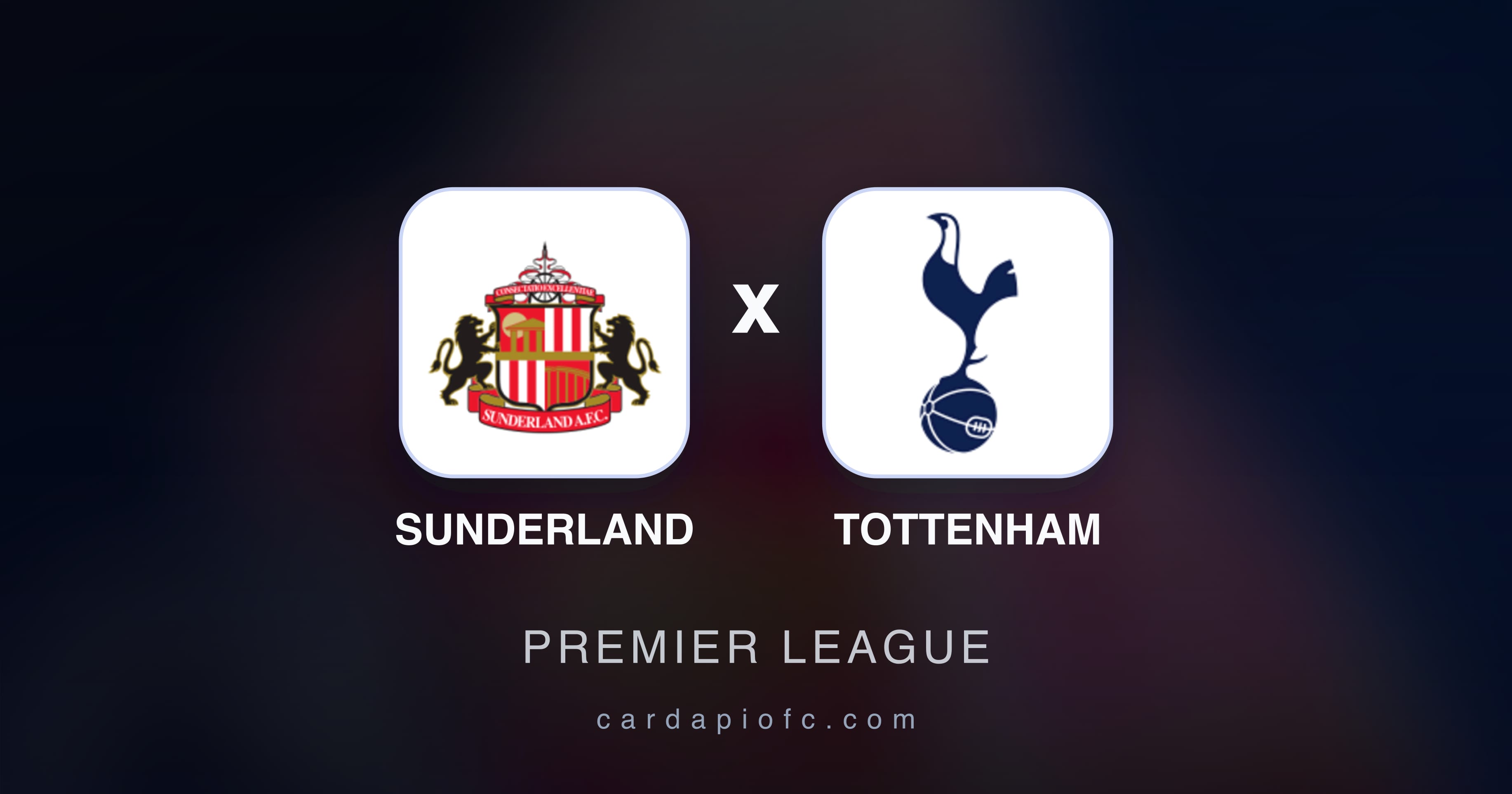 Imagen previa de Sunderland vs Tottenham (Premier League)