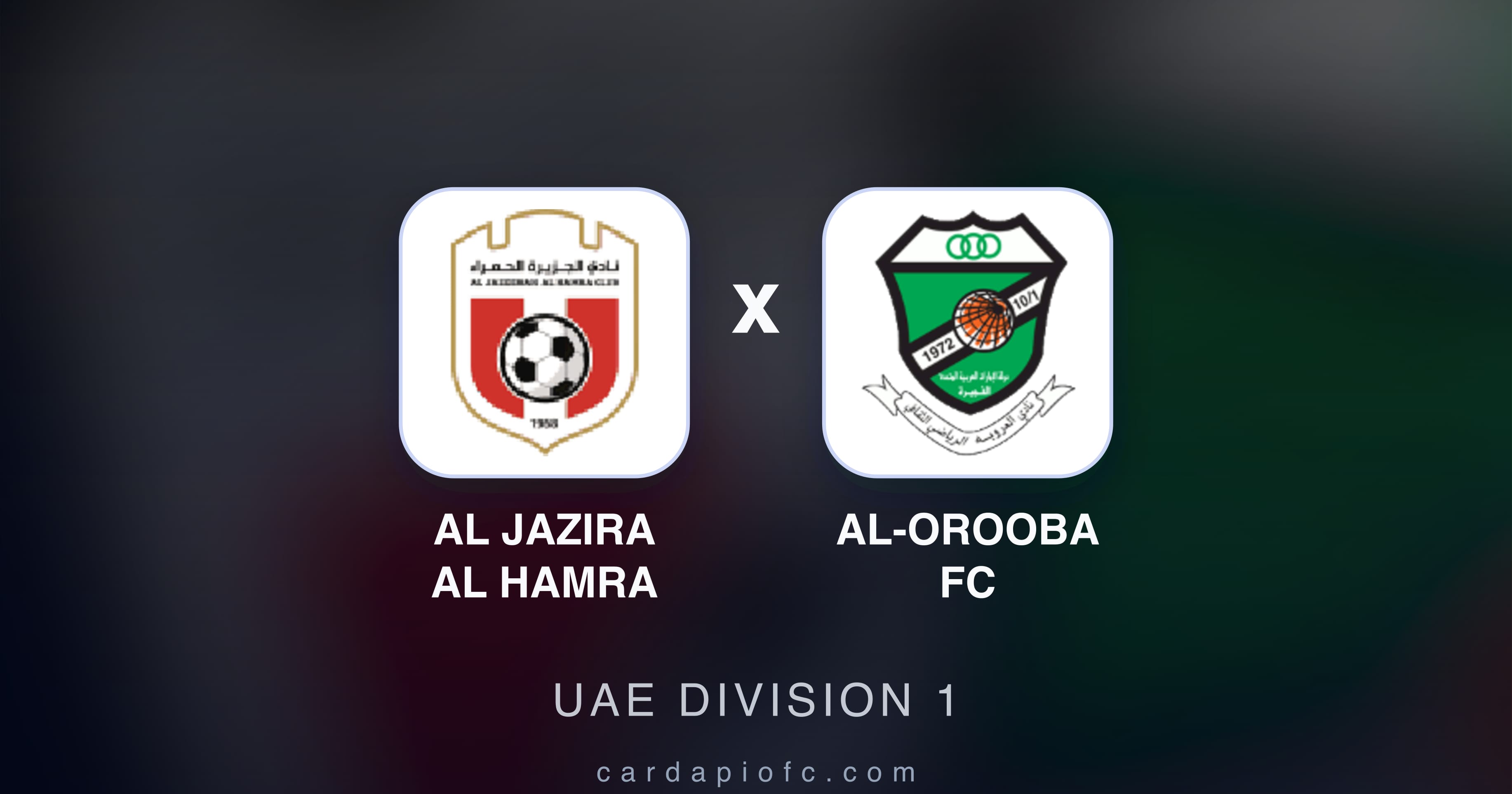 Imagen previa de Al Jazira Al Hamra vs Al-Orooba FC (UAE Division 1)