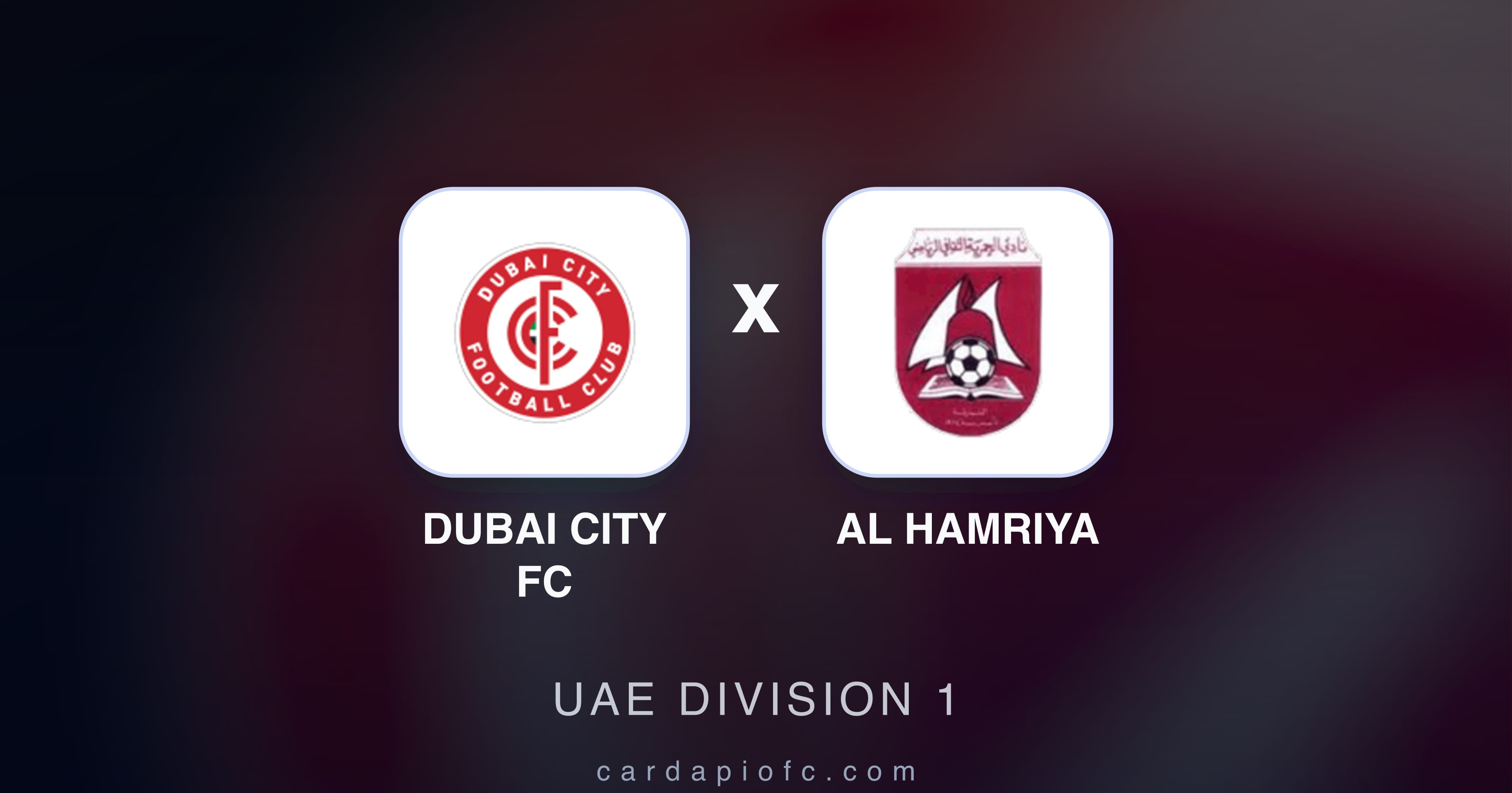Imagen previa de Dubai City FC vs Al Hamriya (UAE Division 1)
