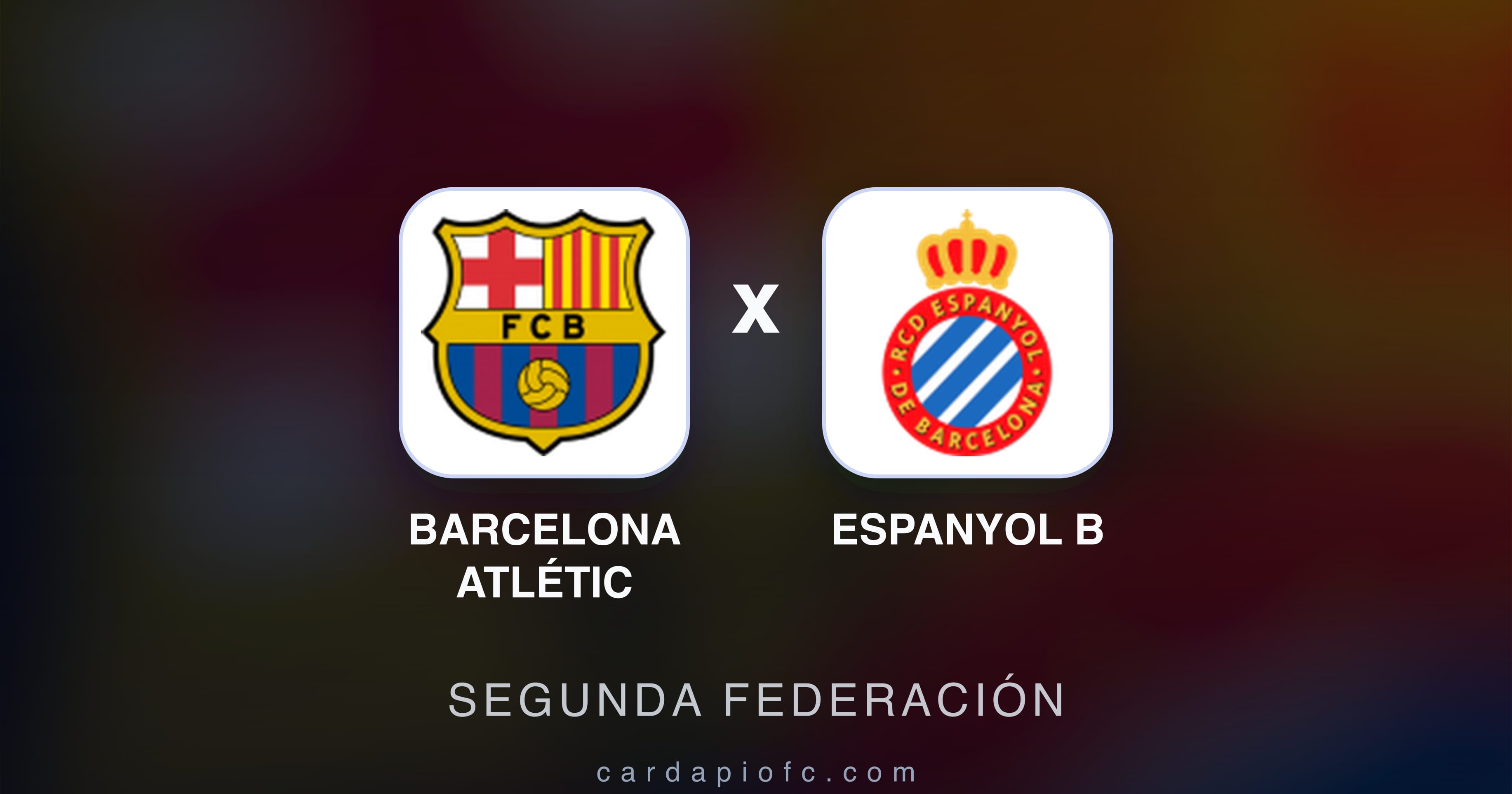 Imagen previa de Barcelona Atlétic vs Espanyol B (Segunda Federación)