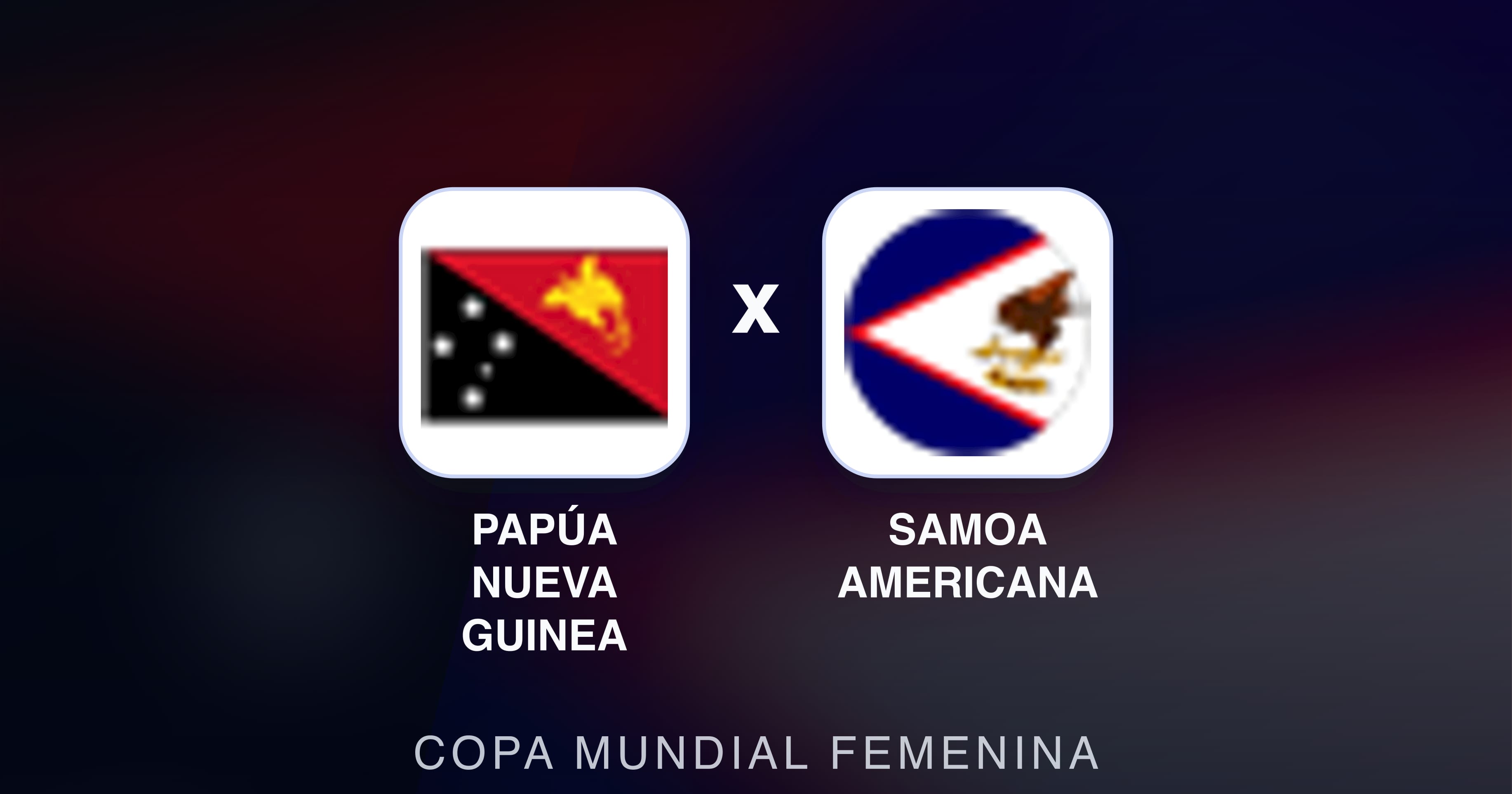 Imagen previa de Papúa Nueva Guinea vs Samoa Americana (Copa Mundial Femenina)