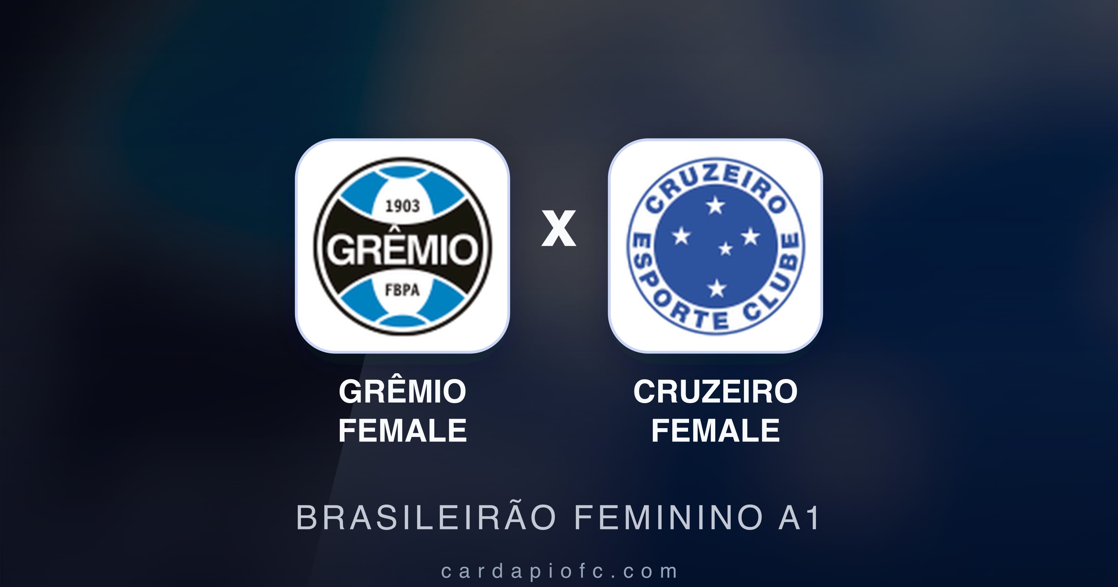 Grêmio Female बनाम Cruzeiro Female (Brasileirão Feminino A1) का पूर्वावलोकन चित्र
