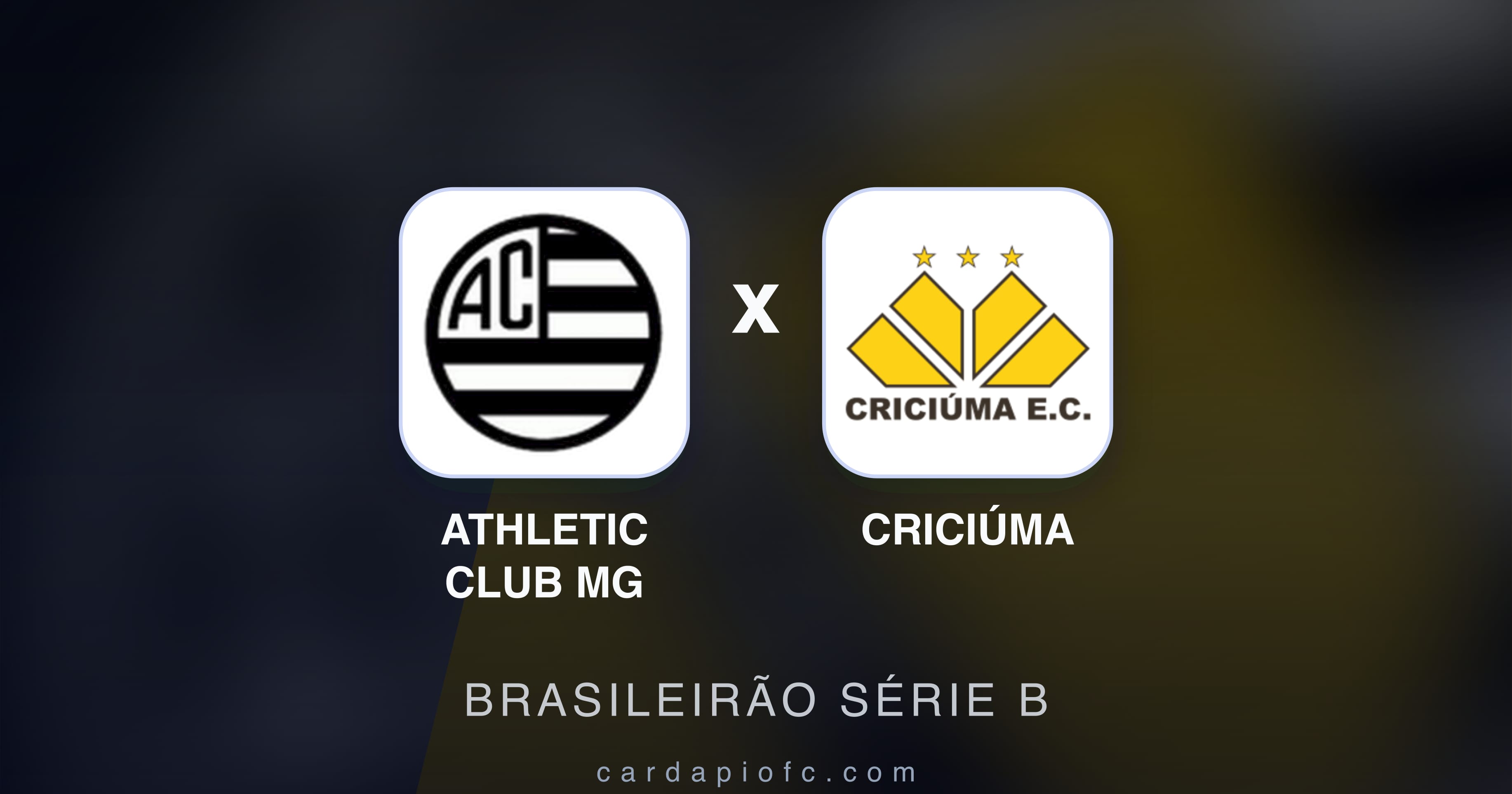 Athletic Club MG बनाम Criciúma (Brasileirão Série B) का पूर्वावलोकन चित्र