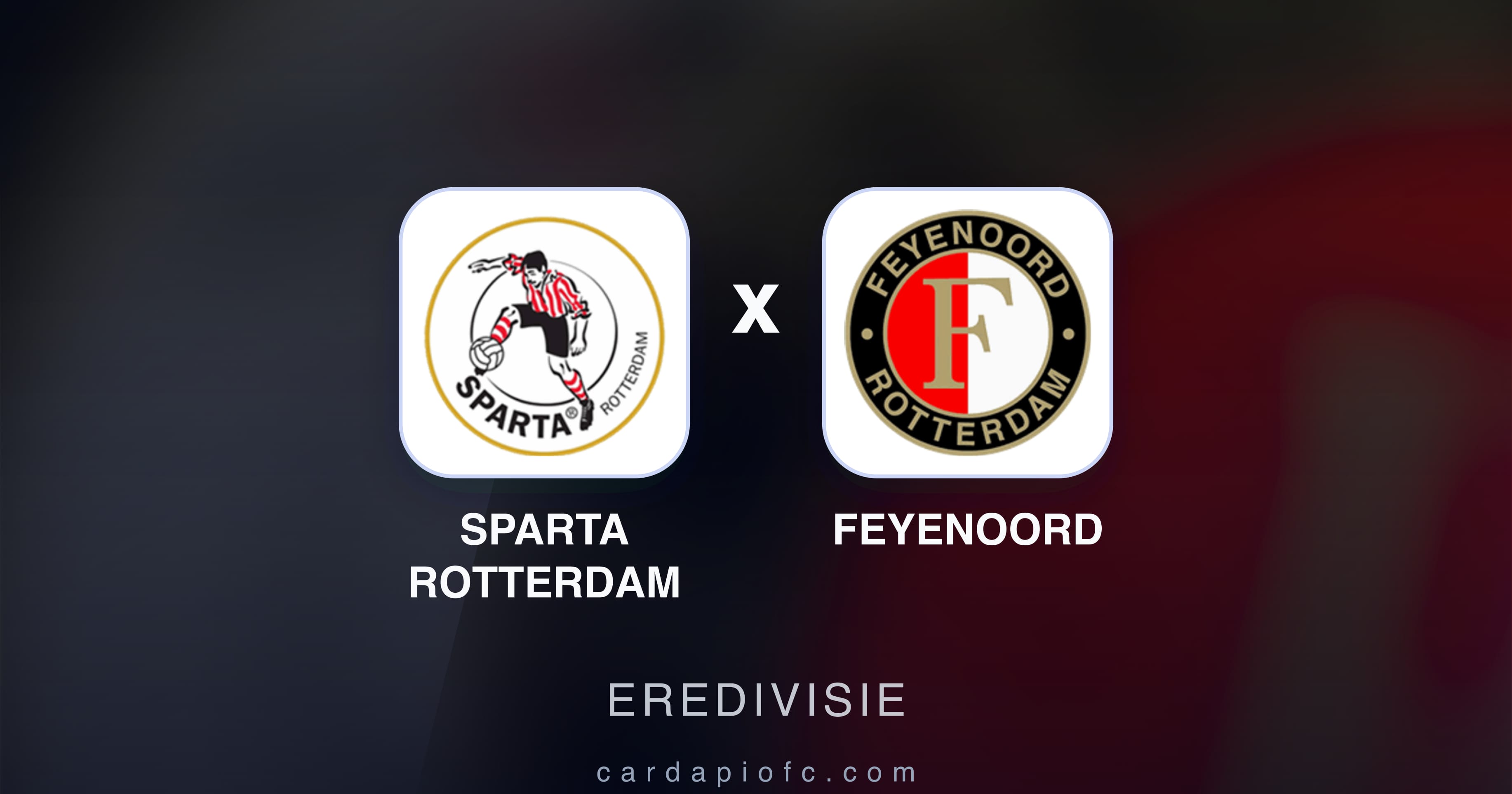 Sparta Rotterdam बनाम Feyenoord (Eredivisie) का पूर्वावलोकन चित्र