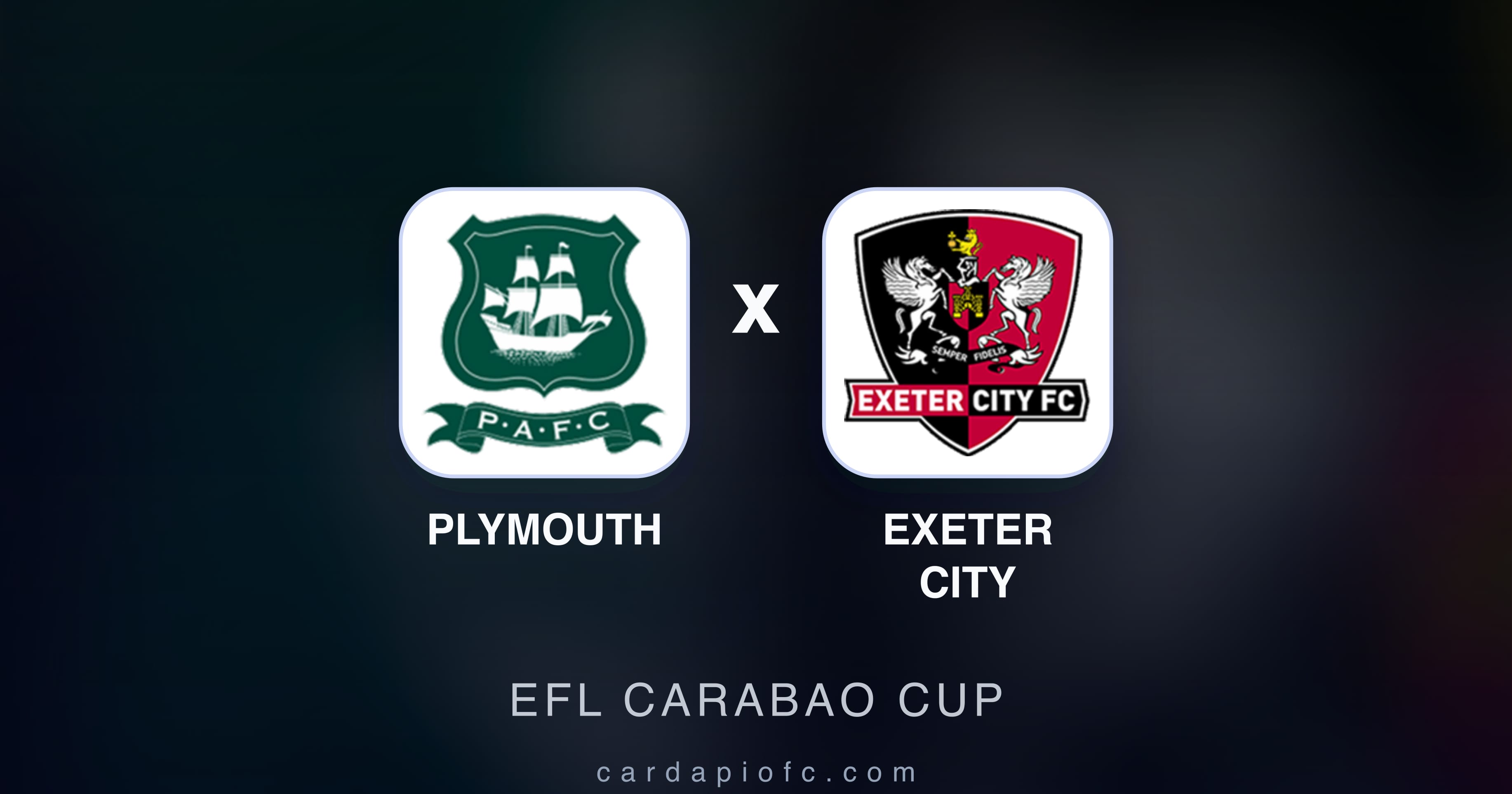 Plymouth बनाम Exeter City (EFL Carabao Cup) का पूर्वावलोकन चित्र
