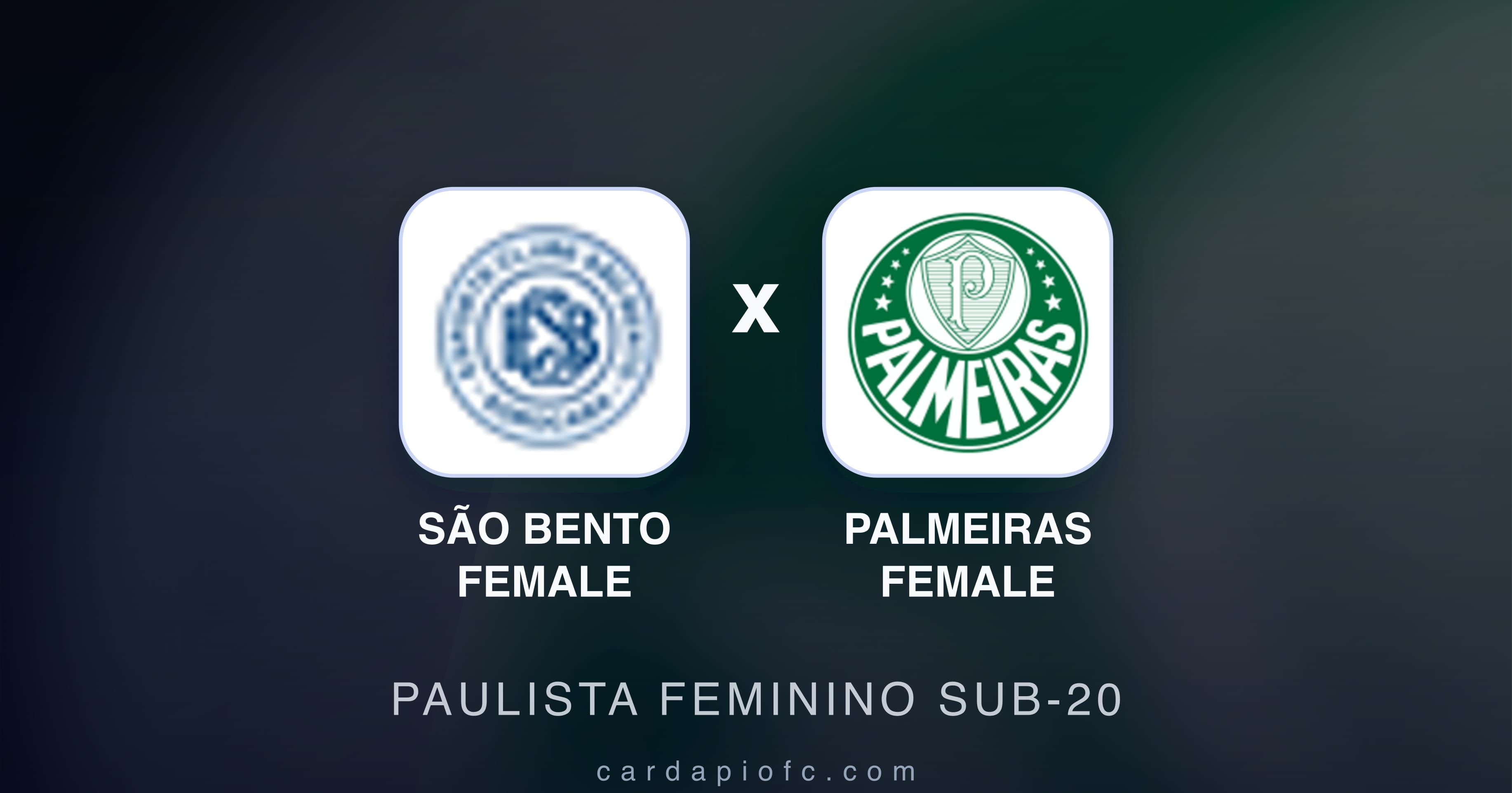 São Bento Female बनाम Palmeiras Female (Paulista Feminino Sub-20) का पूर्वावलोकन चित्र