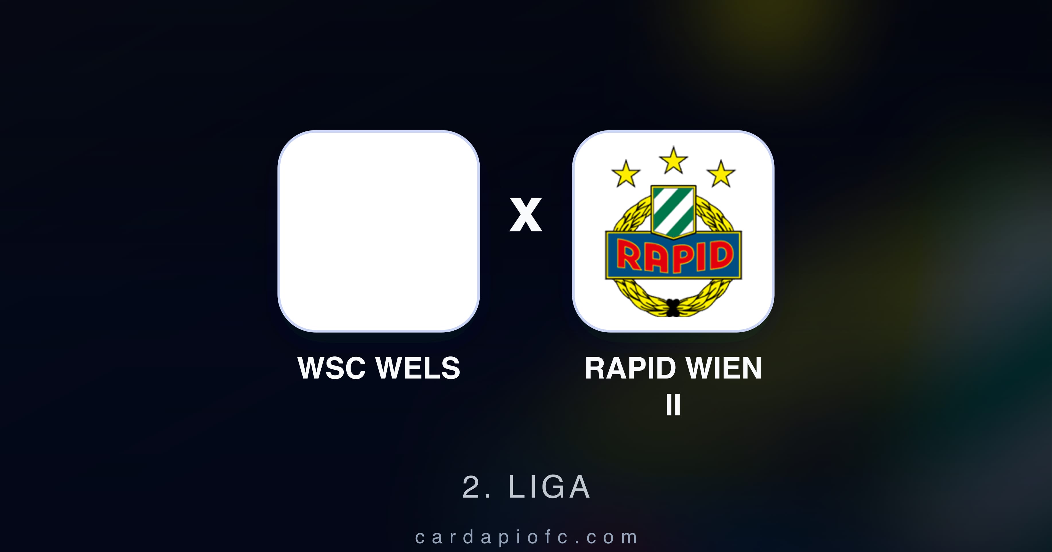 WSC Wels बनाम Rapid Wien II (2. Liga) का पूर्वावलोकन चित्र