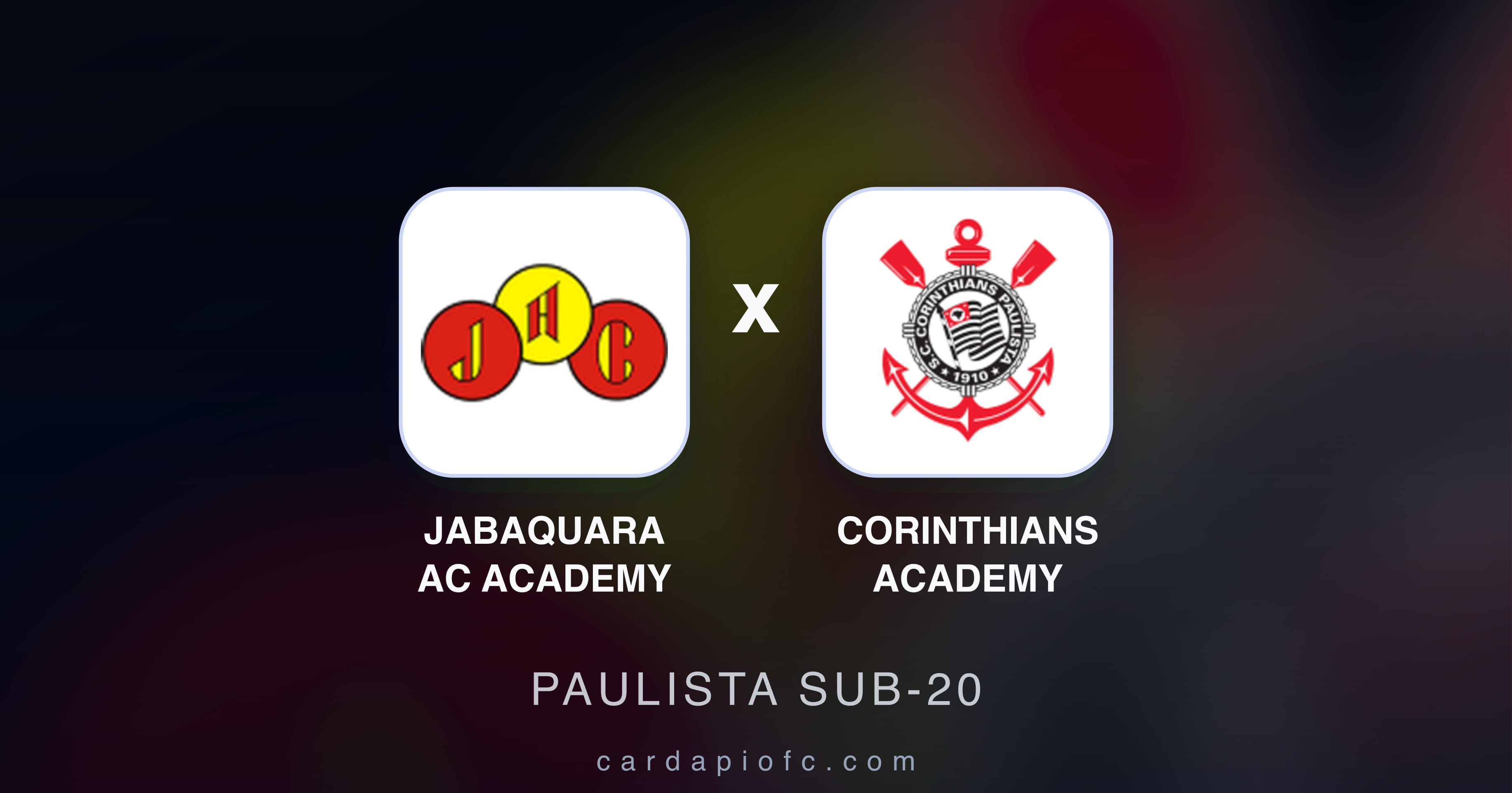Jabaquara AC Academy बनाम Corinthians Academy (Paulista Sub-20) का पूर्वावलोकन चित्र
