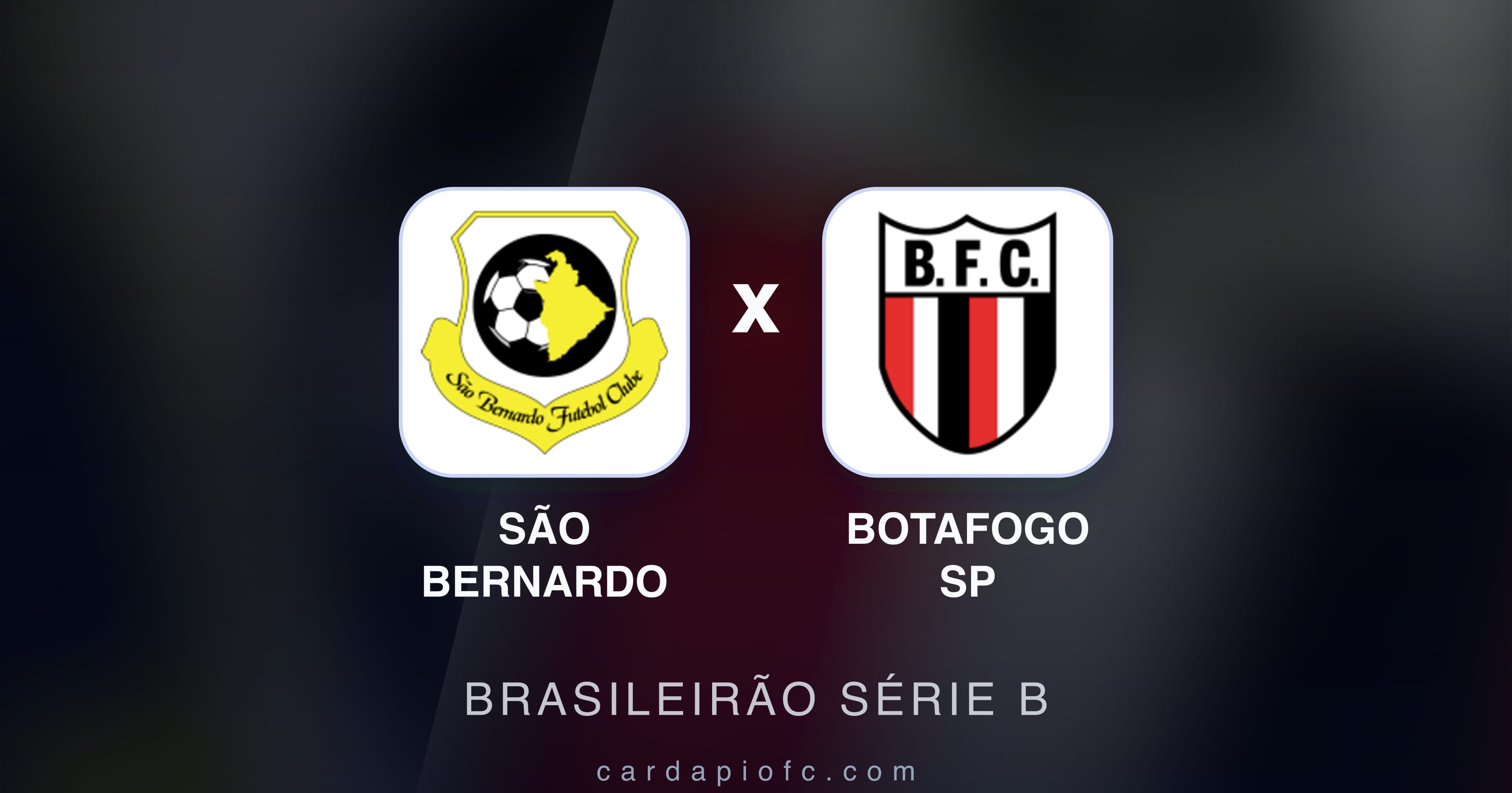 São Bernardo बनाम Botafogo SP (Brasileirão Série B) का पूर्वावलोकन चित्र