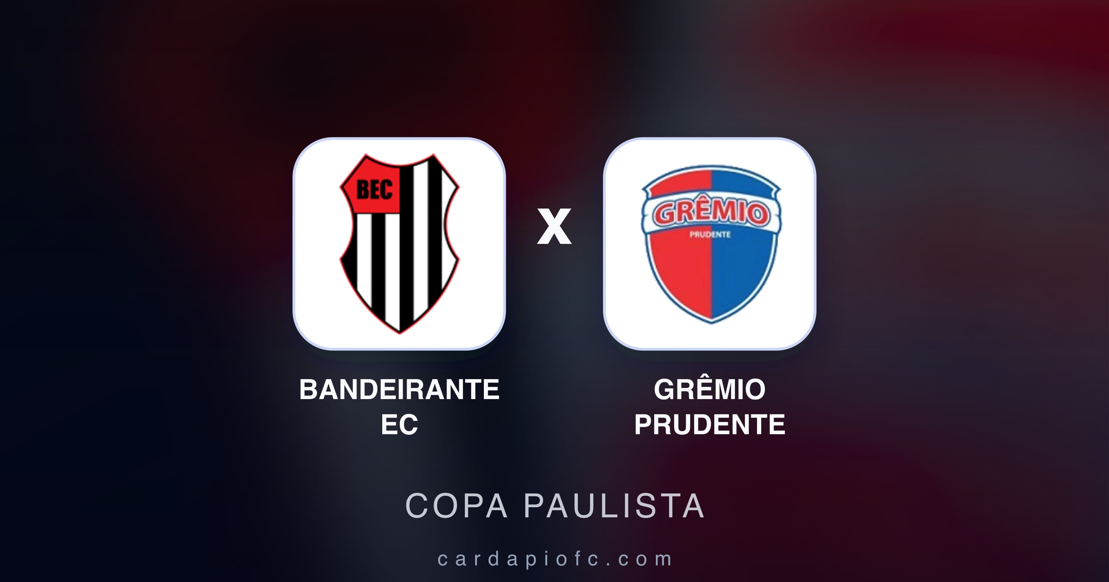 Bandeirante EC बनाम Grêmio Prudente (Copa Paulista) का पूर्वावलोकन चित्र