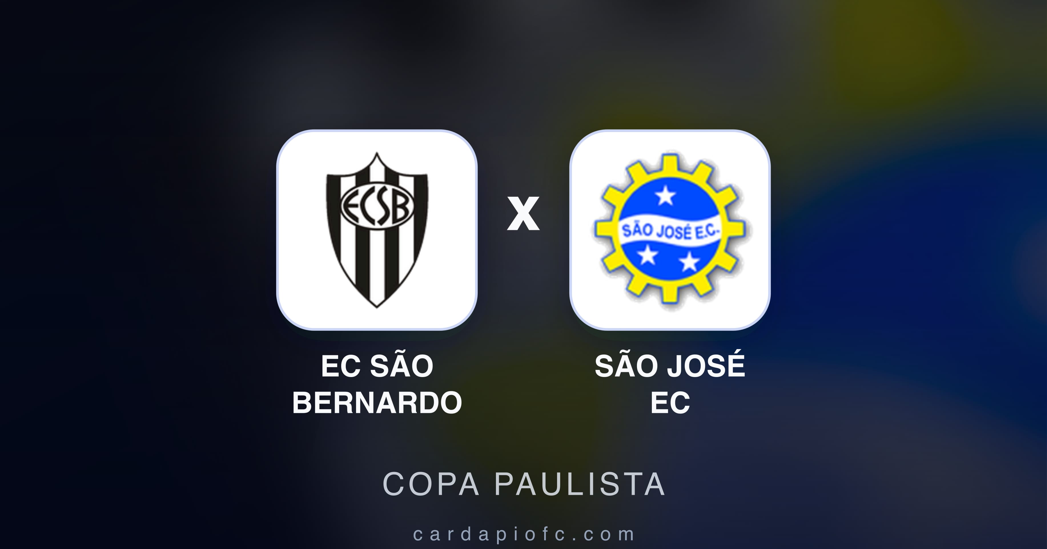 EC São Bernardo बनाम São José EC (Copa Paulista) का पूर्वावलोकन चित्र
