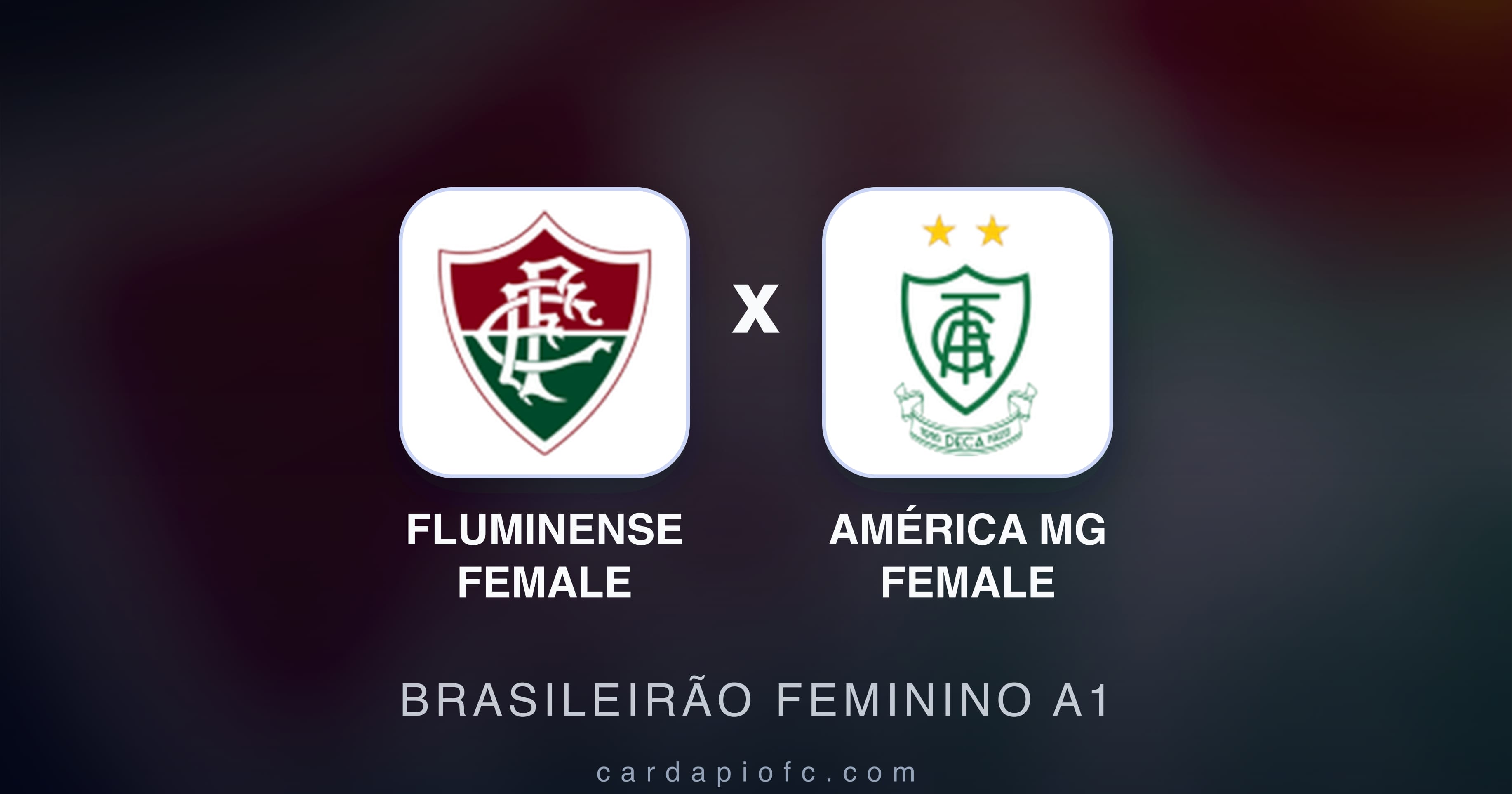 Fluminense Female बनाम América MG Female (Brasileirão Feminino A1) का पूर्वावलोकन चित्र