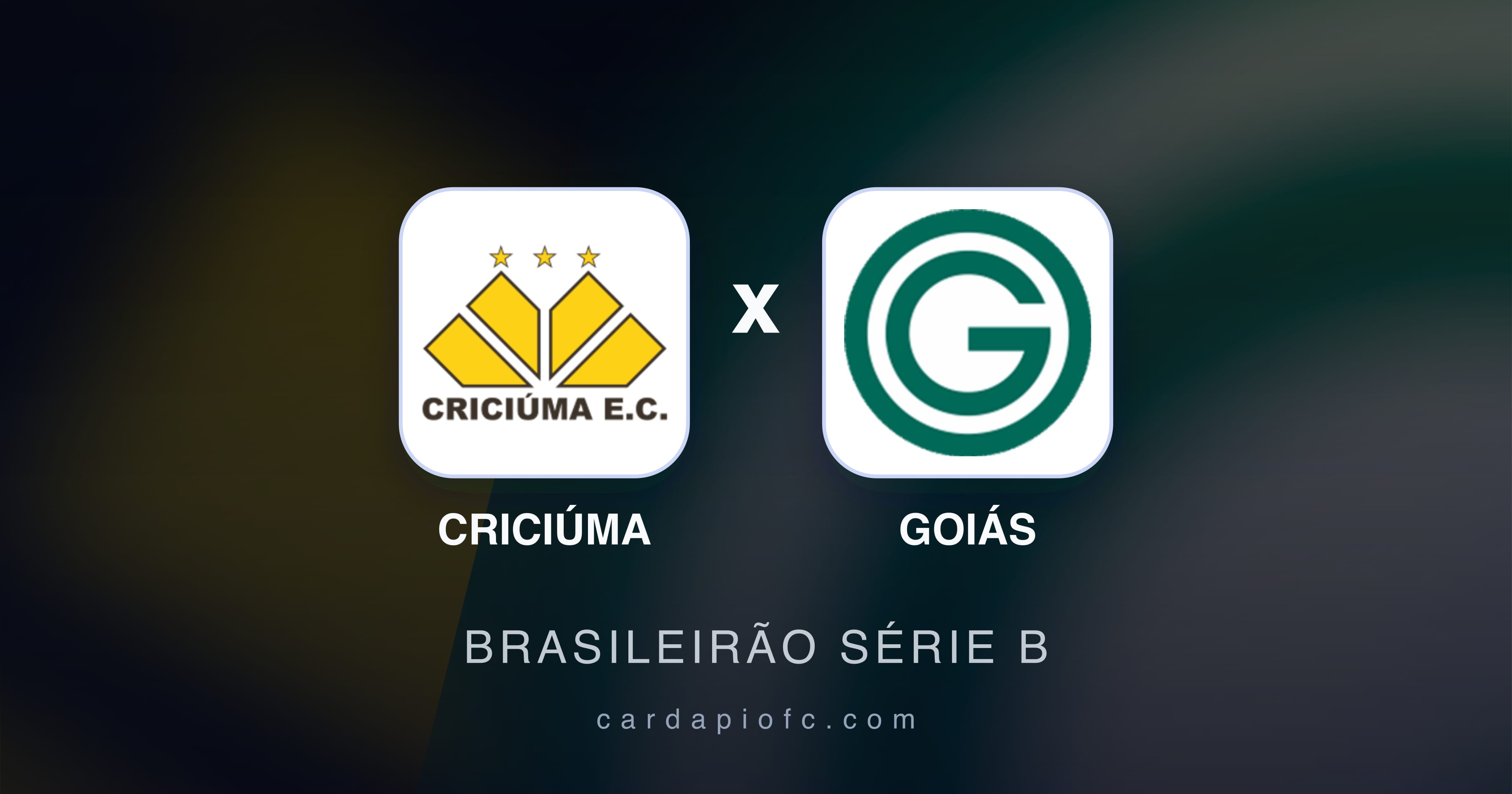Criciúma बनाम Goiás (Brasileirão Série B) का पूर्वावलोकन चित्र