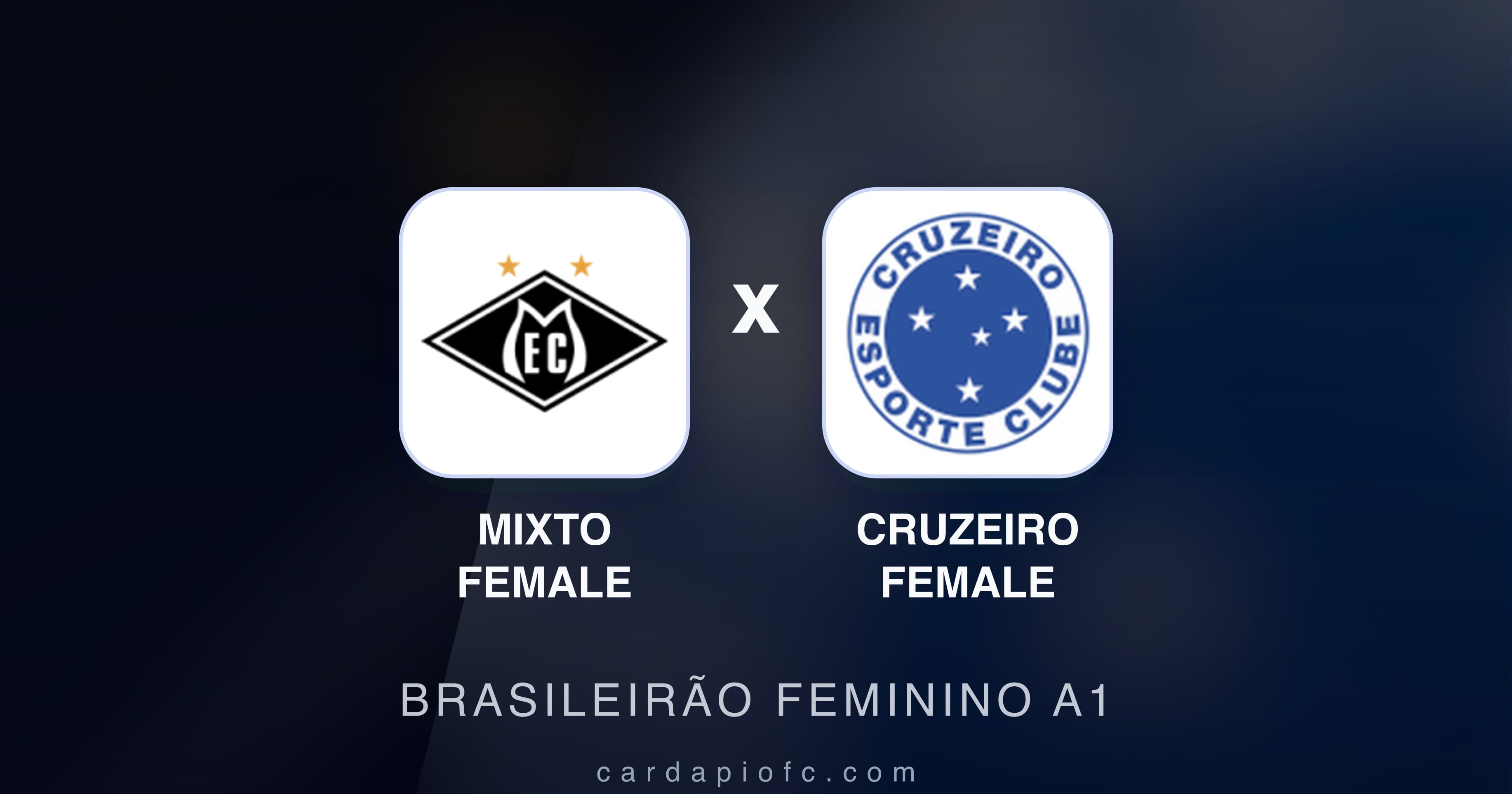 Mixto Female बनाम Cruzeiro Female (Brasileirão Feminino A1) का पूर्वावलोकन चित्र